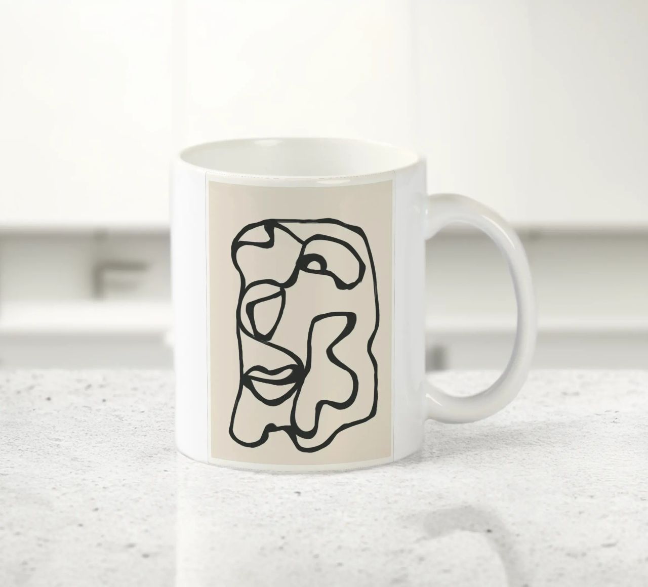 Minimal Abstract Art 7 tazza in ceramica da Nadjaa