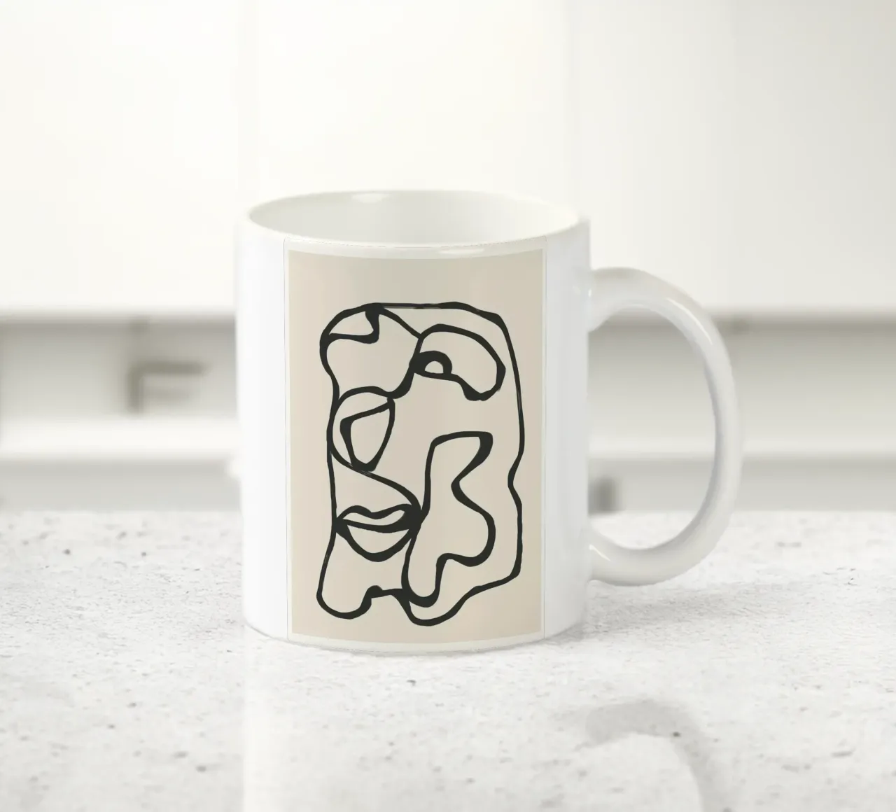 Minimal Abstract Art 7 mug en céramique de Nadjaa