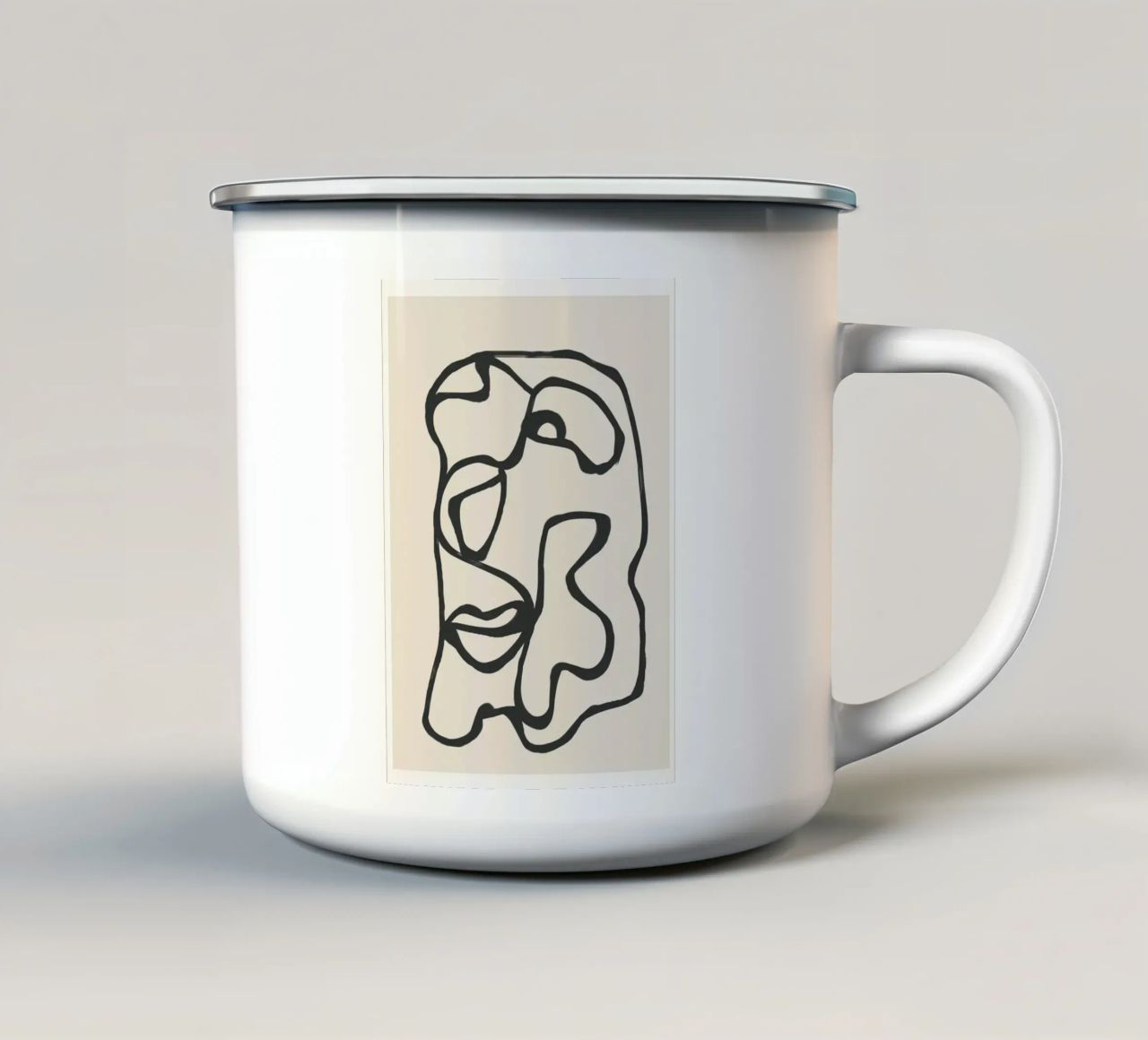 Minimal Abstract Art 7 tazza in smalto da Nadjaa