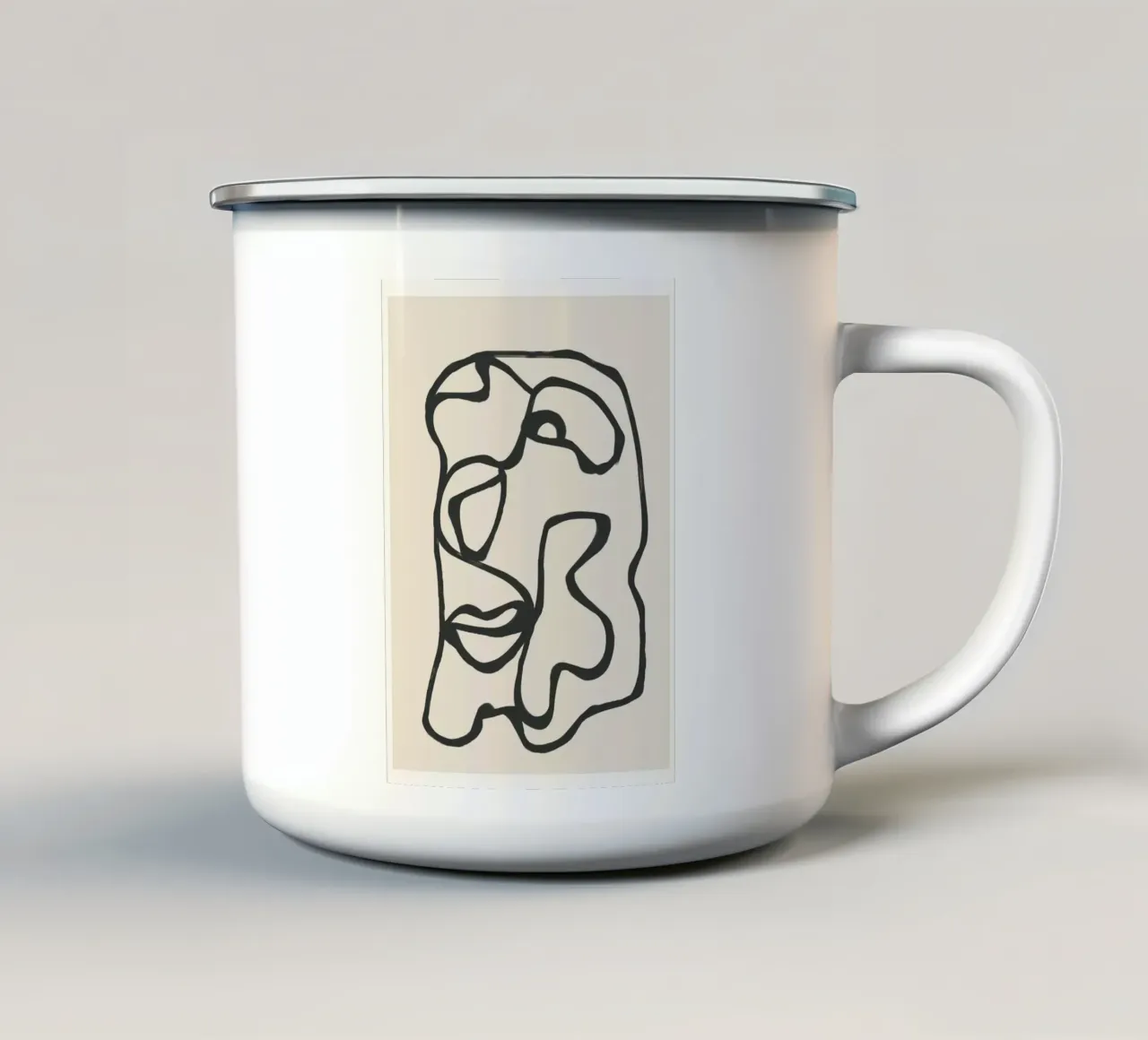 Minimal Abstract Art 7 mug en émail de Nadjaa