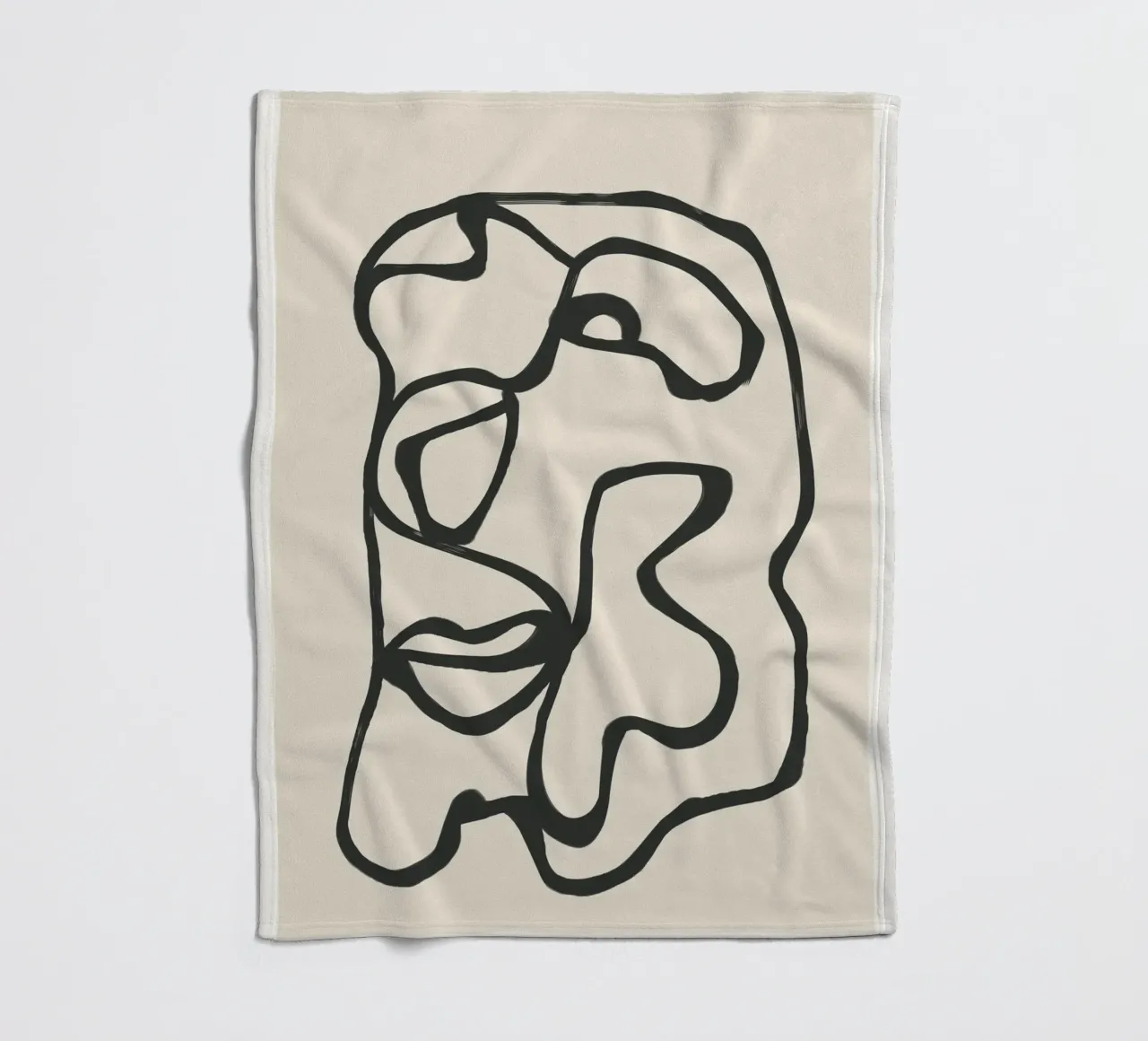 Minimal Abstract Art 7 coperta in pile da Nadjaa