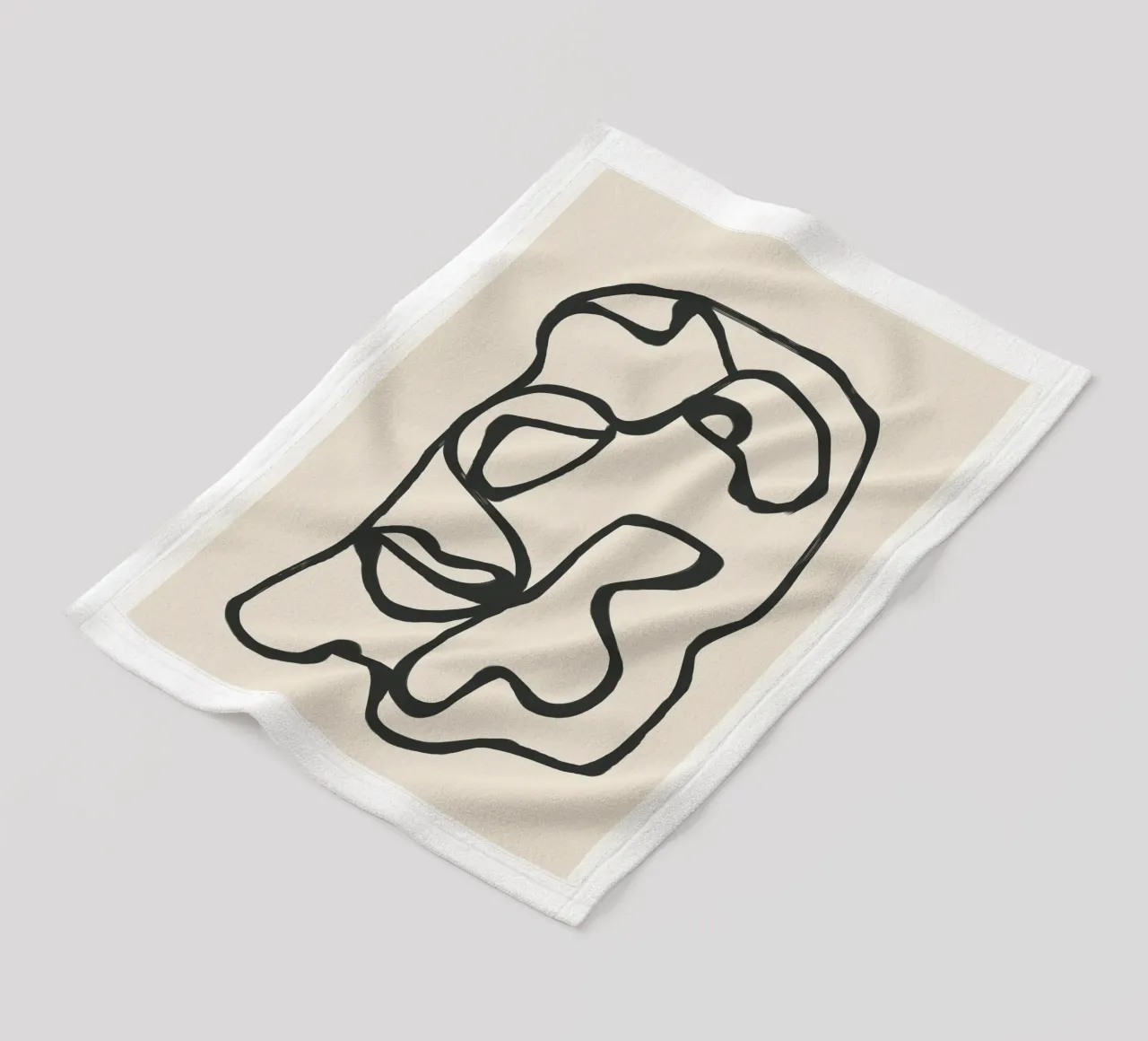 Minimal Abstract Art 7 coperta in pile da Nadjaa