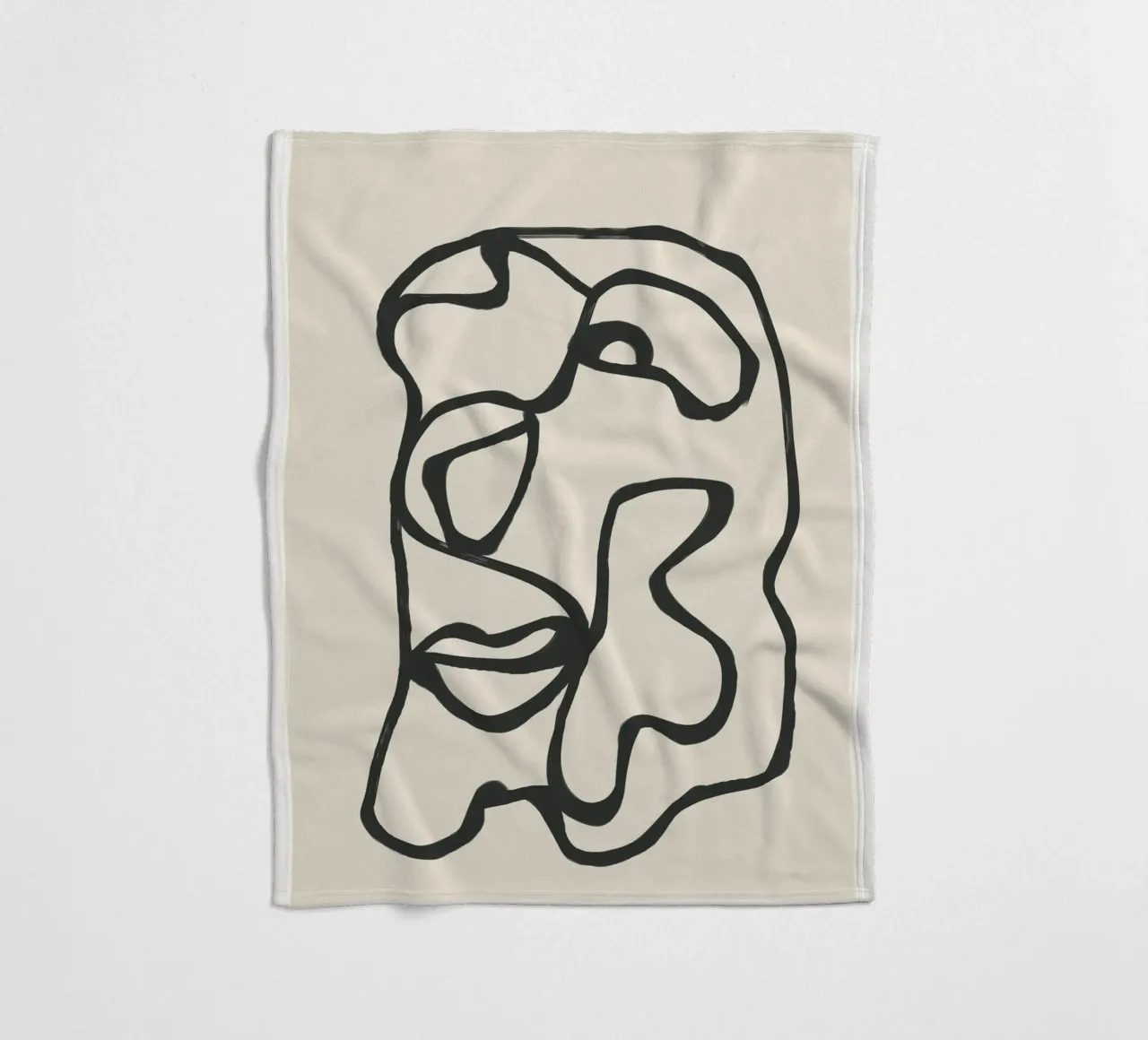 Minimal Abstract Art 7 coperta in pile da Nadjaa