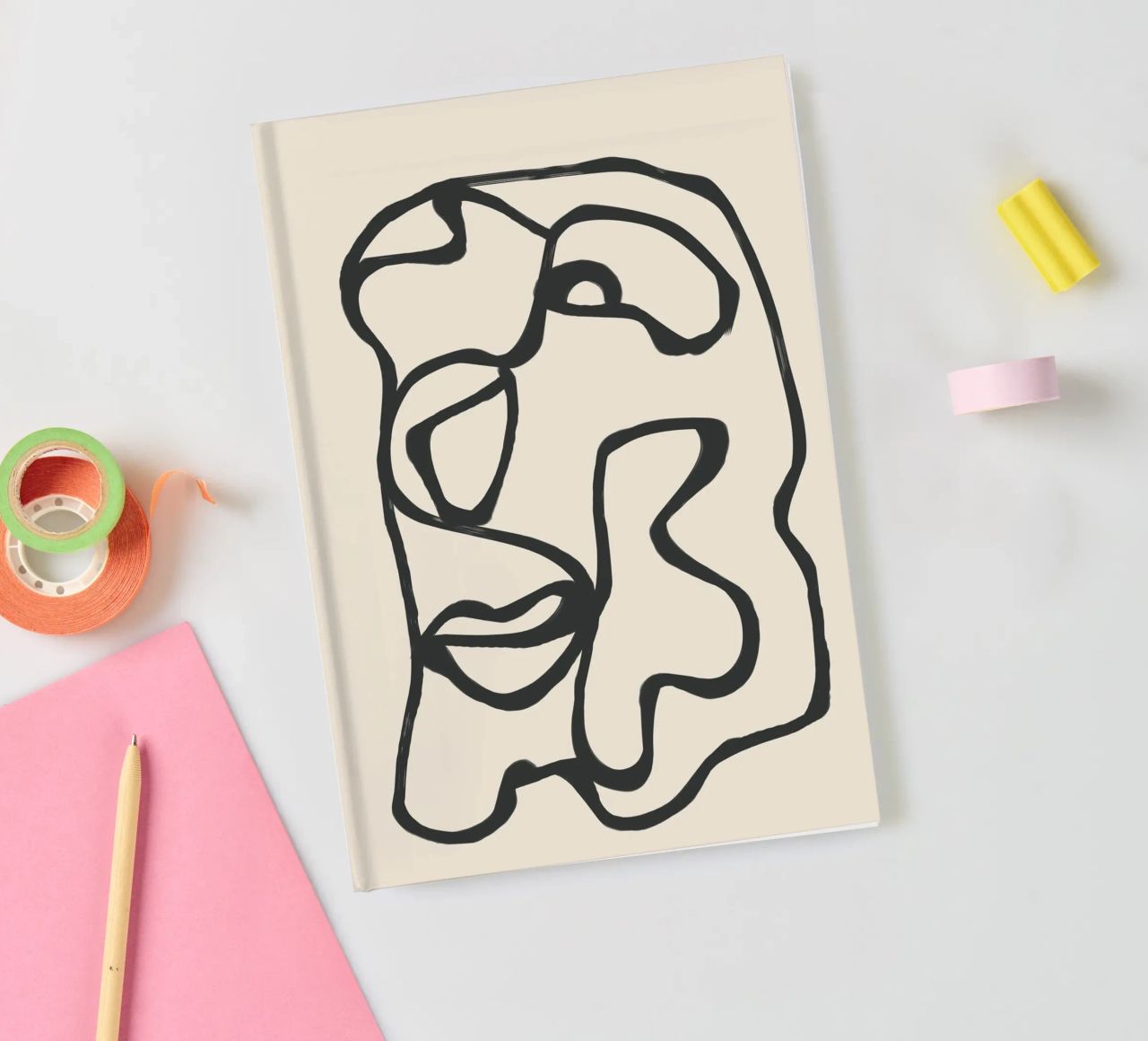 Minimal Abstract Art 7 notebook by Nadjaa