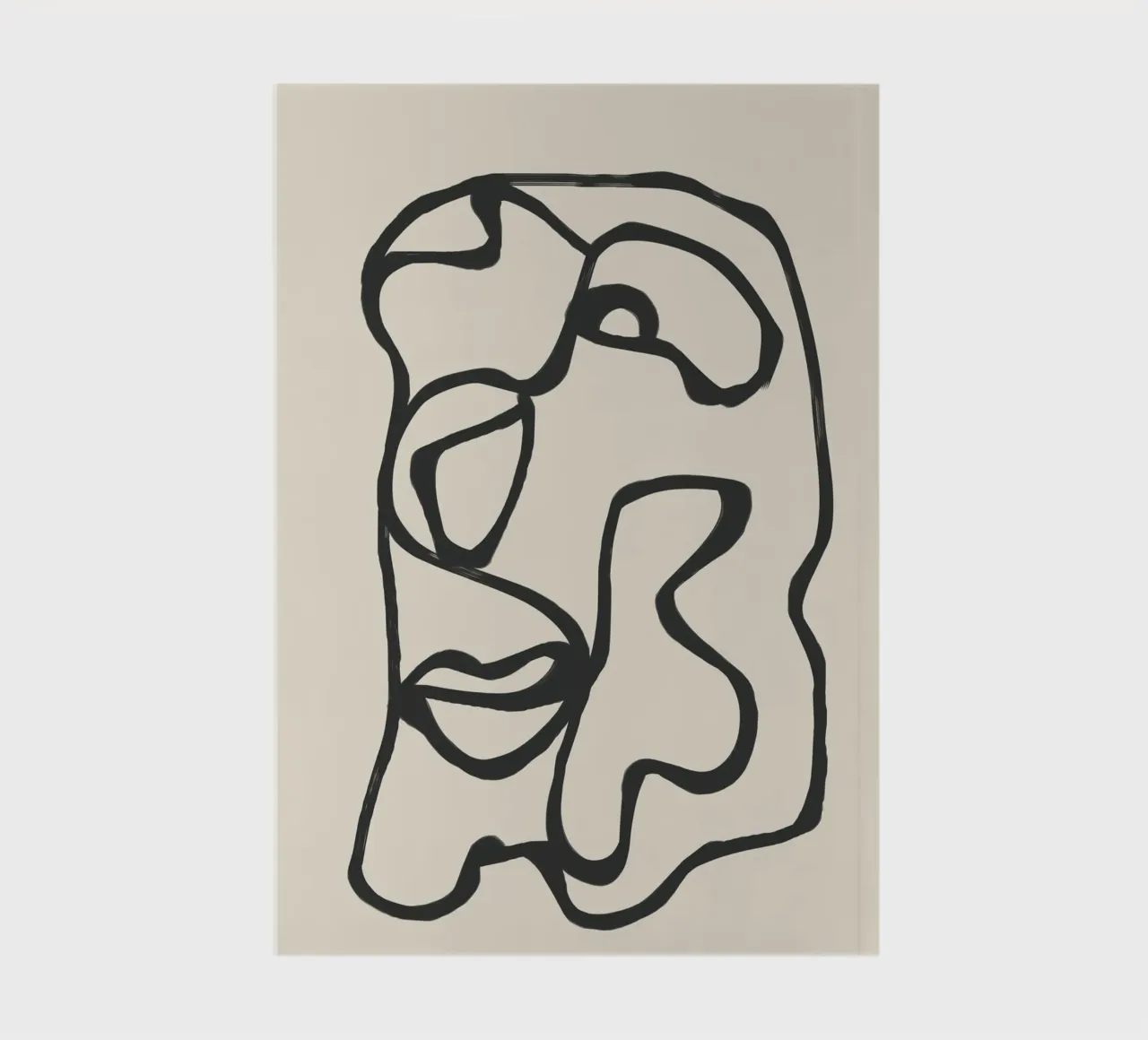 Minimal Abstract Art 7 notebook by Nadjaa