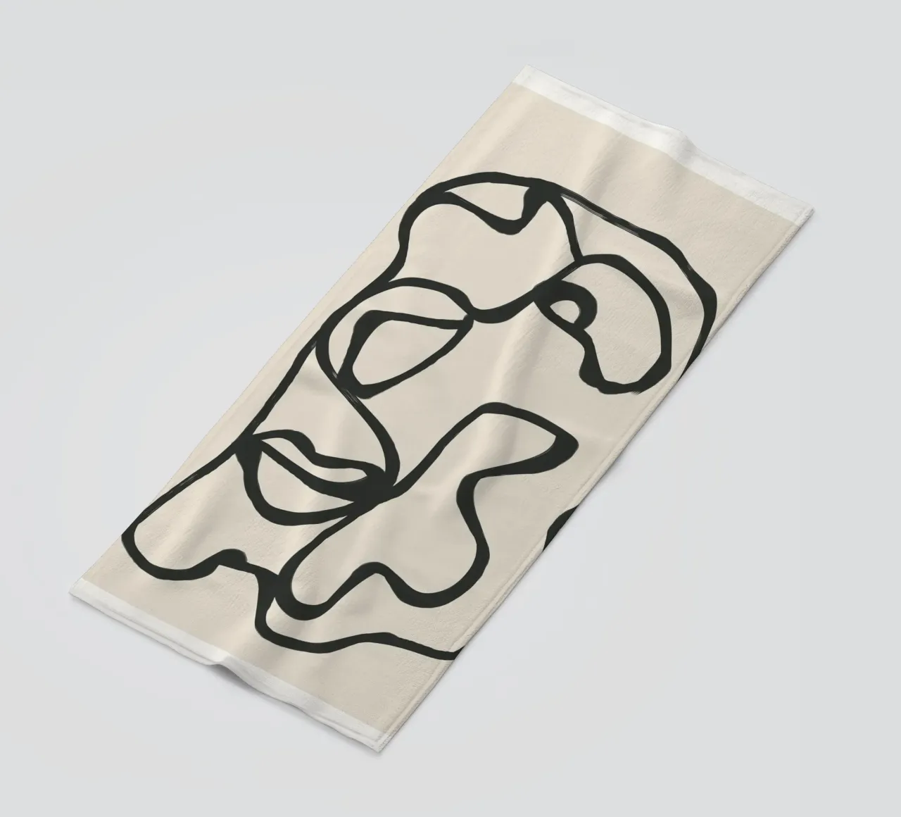 Minimal Abstract Art 7 Strandtuch von Nadjaa