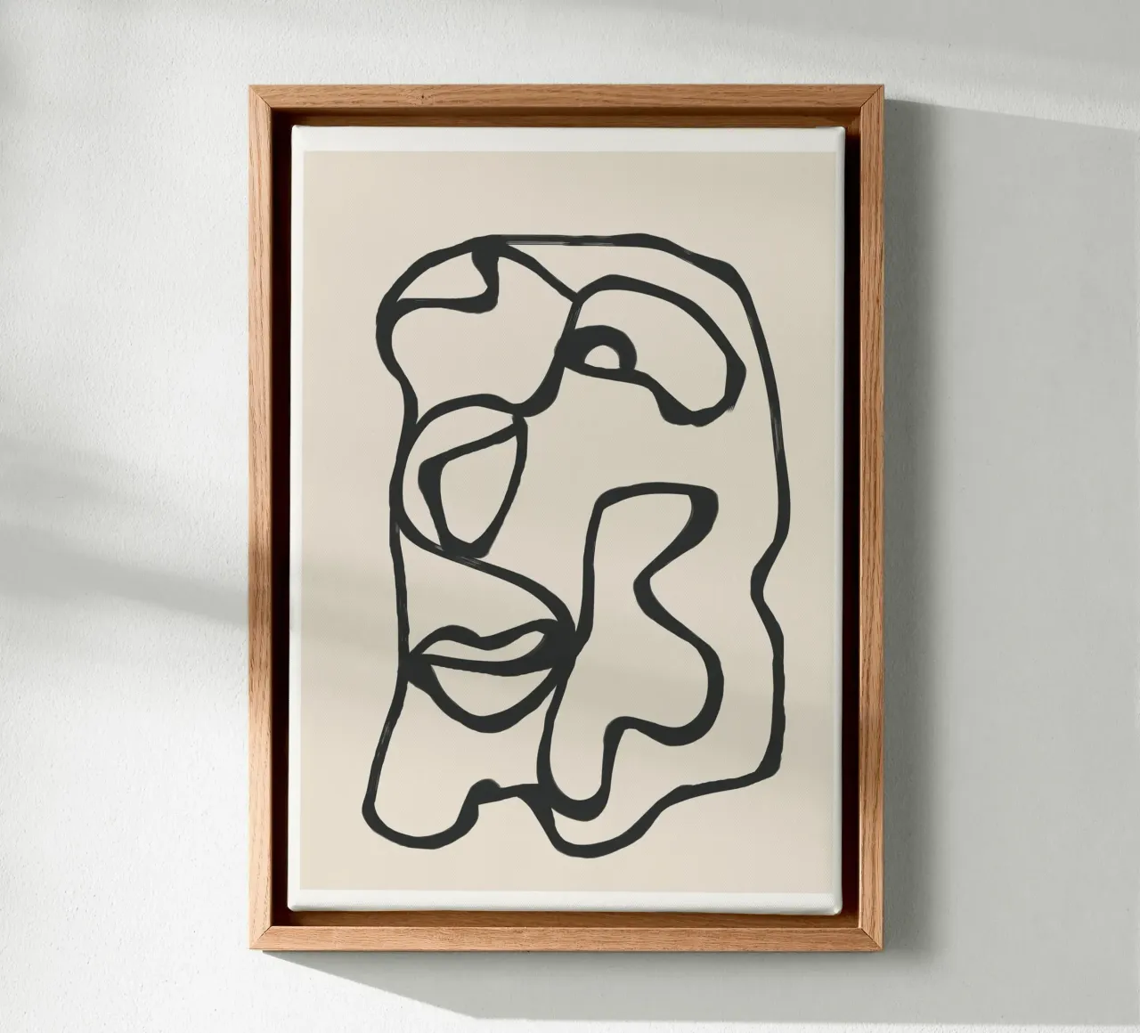 Minimal Abstract Art 7 Leinwand mit Schattenfugenrahmen von Nadjaa