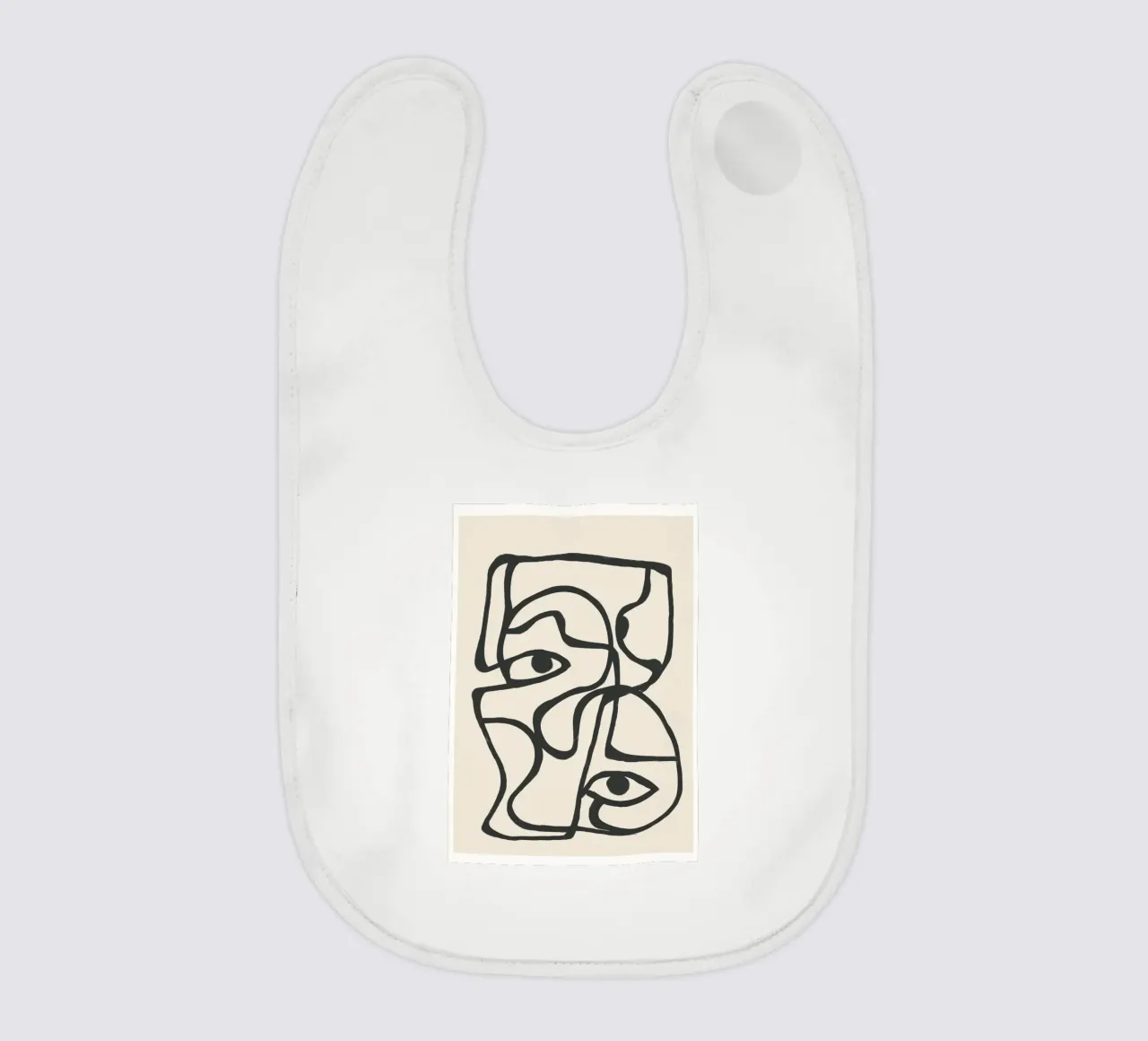 Minimal Abstract Art 8 baby bib by Nadjaa
