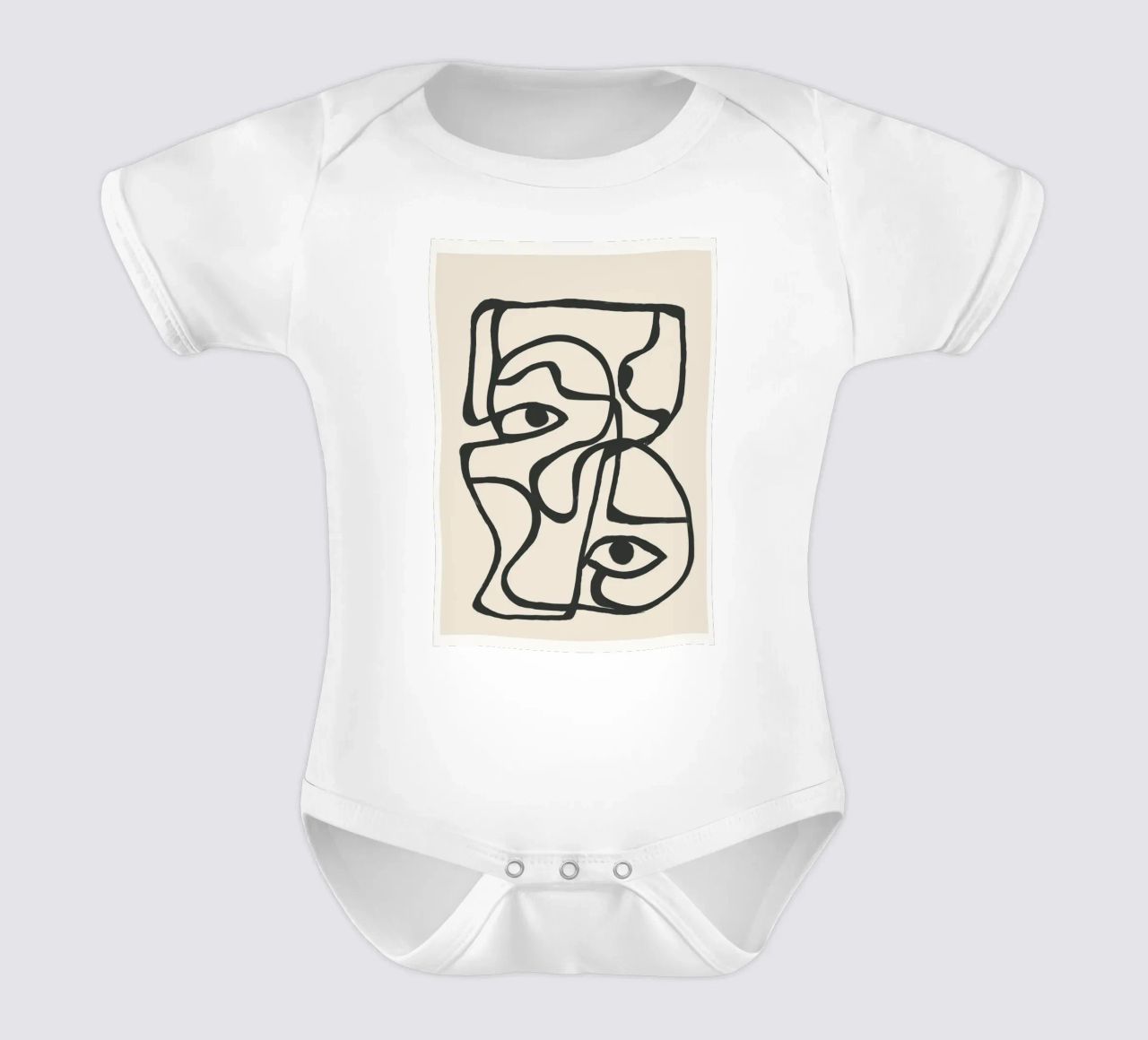 Minimal Abstract Art 8 body neonato maniche corte da Nadjaa
