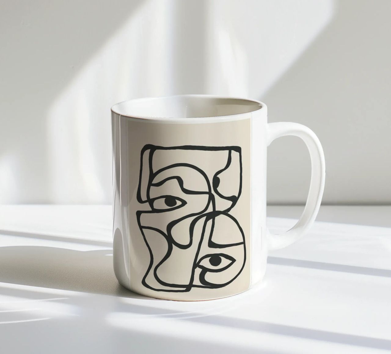 Minimal Abstract Art 8 tazza in ceramica da Nadjaa
