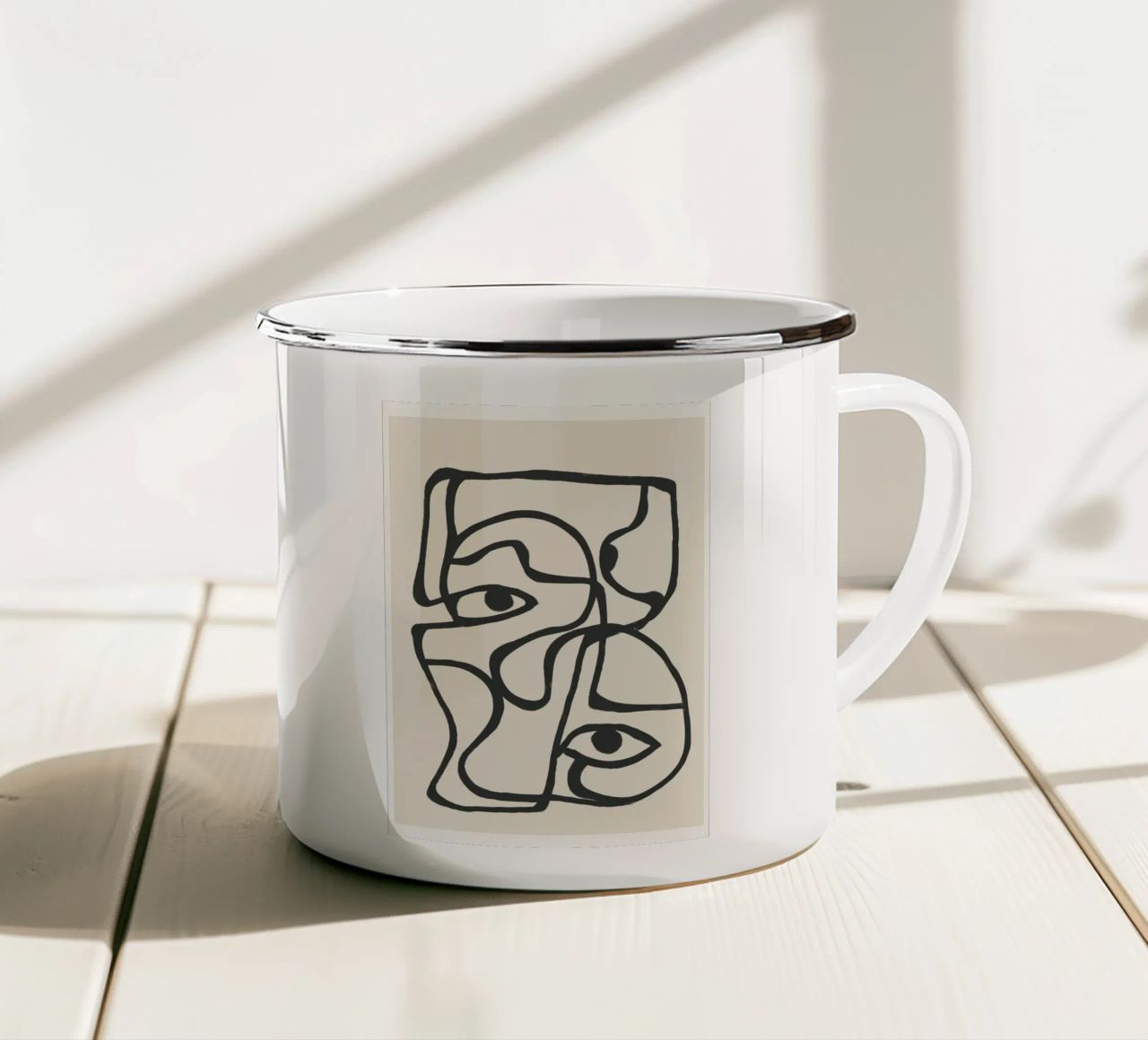 Minimal Abstract Art 8 tazza in smalto da Nadjaa