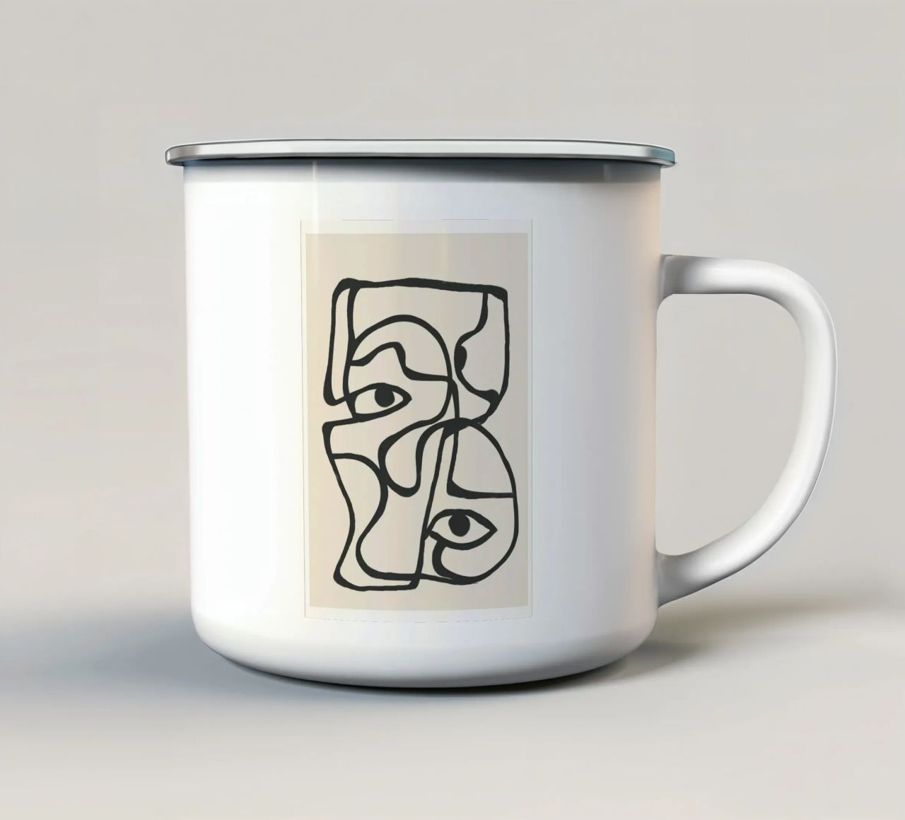 Minimal Abstract Art 8 tazza in smalto da Nadjaa