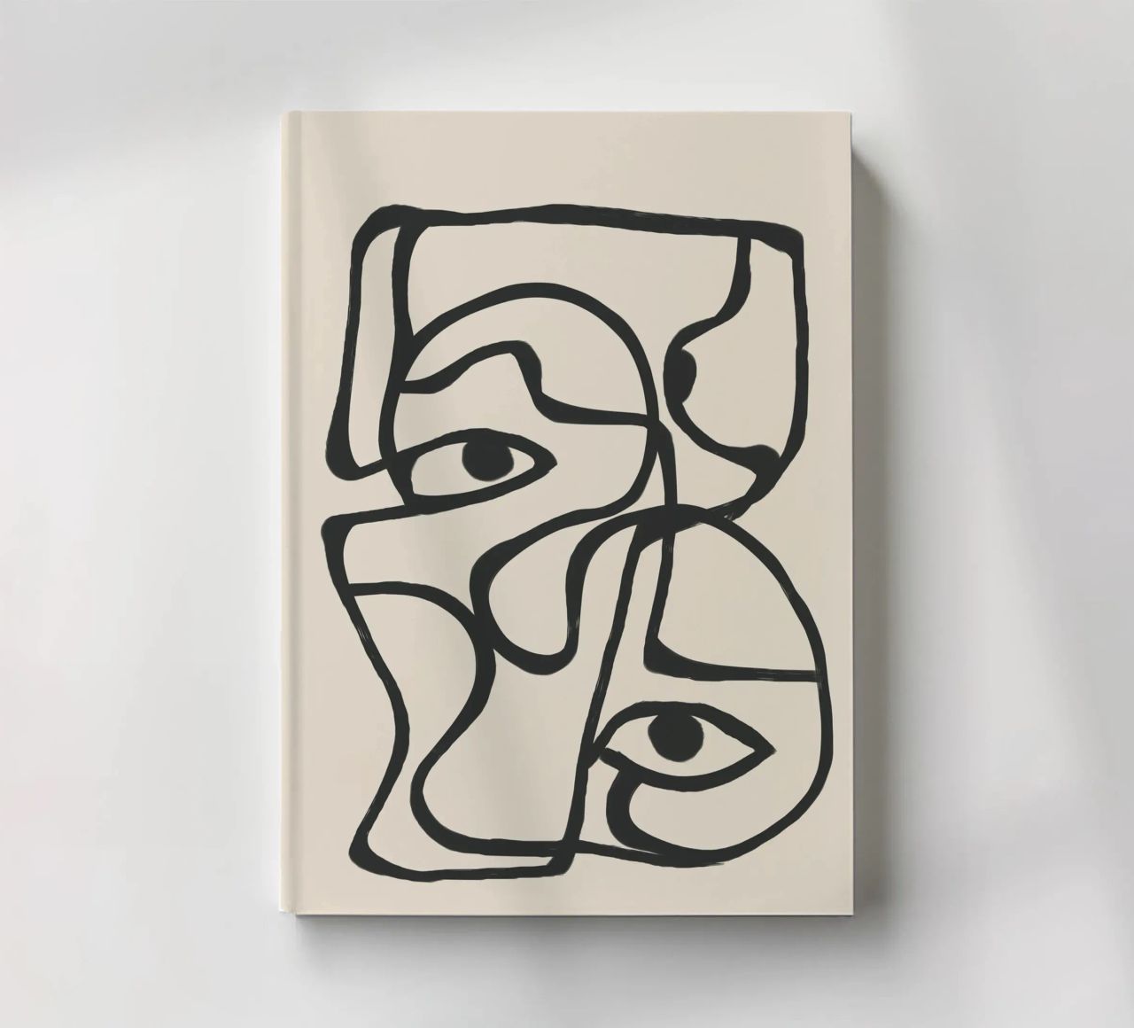 Minimal Abstract Art 8 notebook by Nadjaa