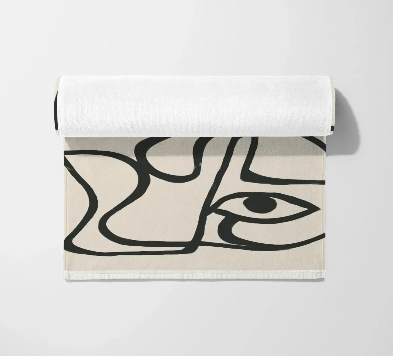 Minimal Abstract Art 8 Strandtuch von Nadjaa