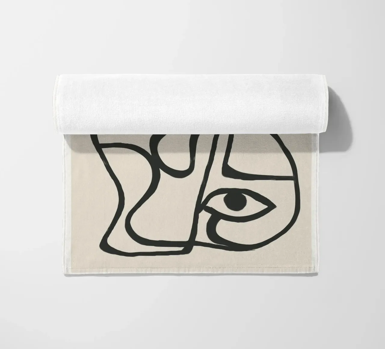 Minimal Abstract Art 8 Strandtuch von Nadjaa