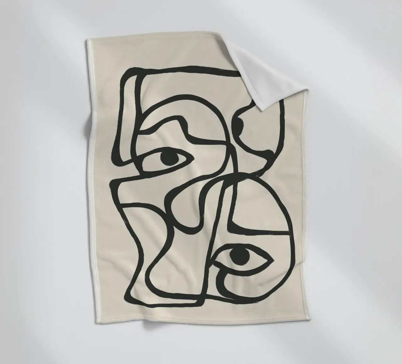 Minimal Abstract Art 8 coperta in pile da Nadjaa