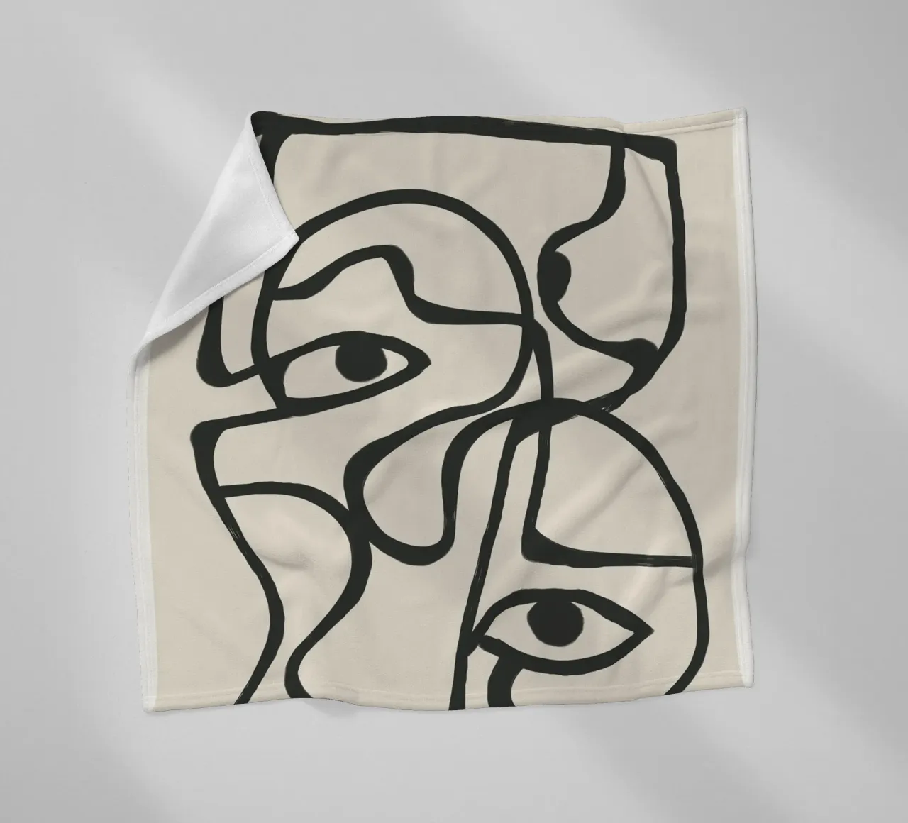 Minimal Abstract Art 8 fleece blanket by Nadjaa