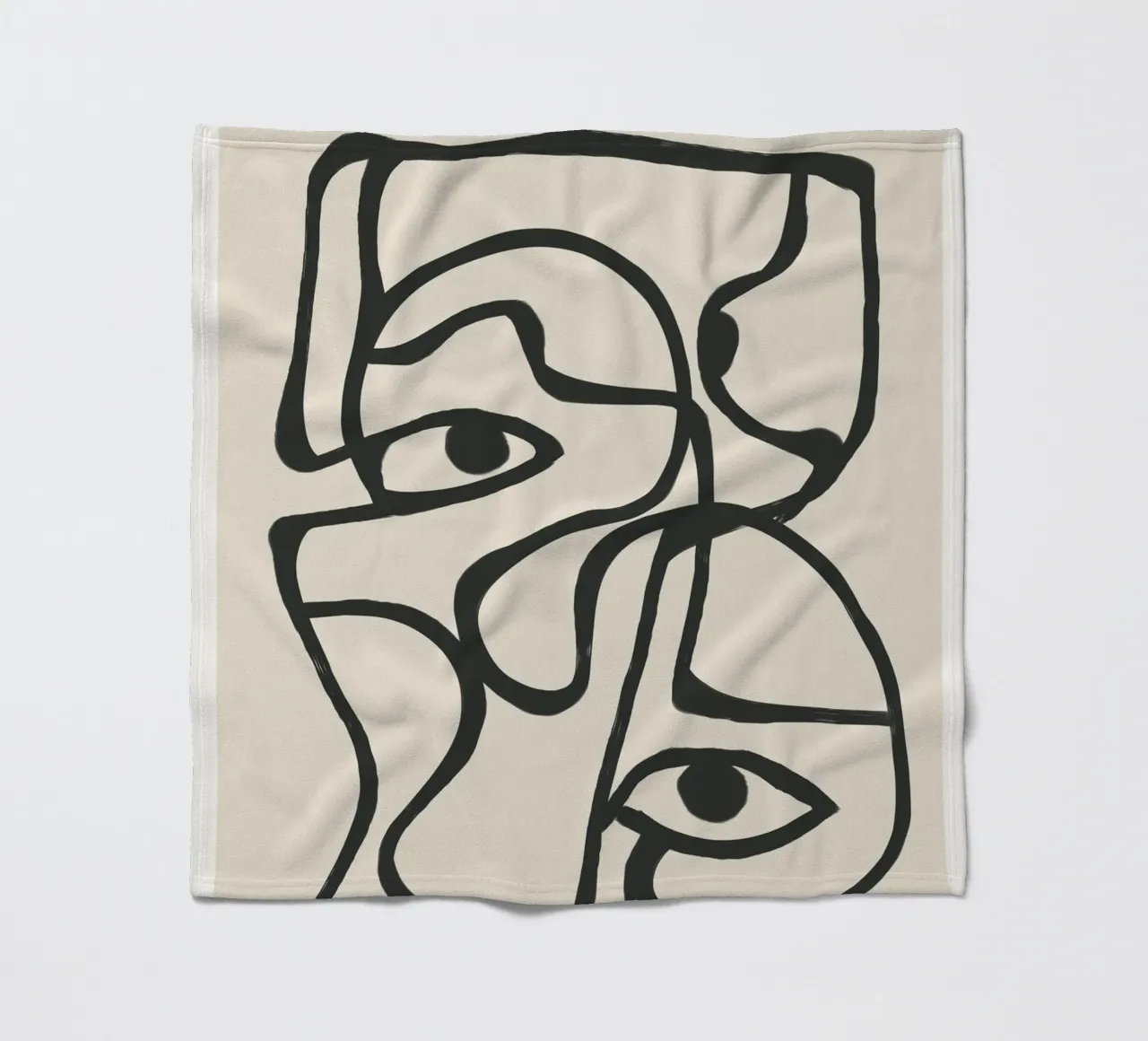 Minimal Abstract Art 8 coperta in pile da Nadjaa