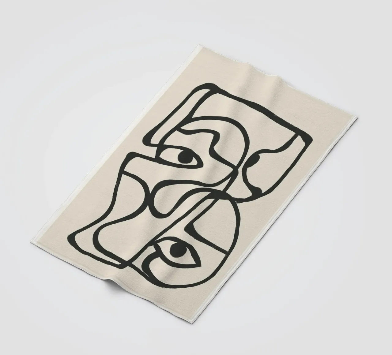 Minimal Abstract Art 8 fleece blanket by Nadjaa