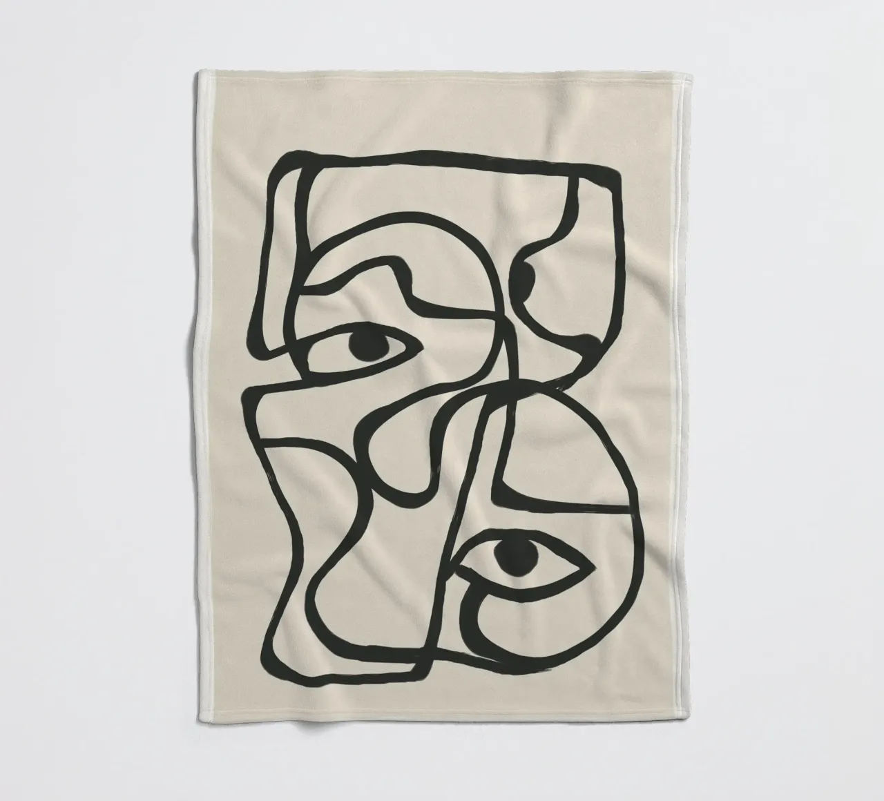 Minimal Abstract Art 8 fleece blanket by Nadjaa