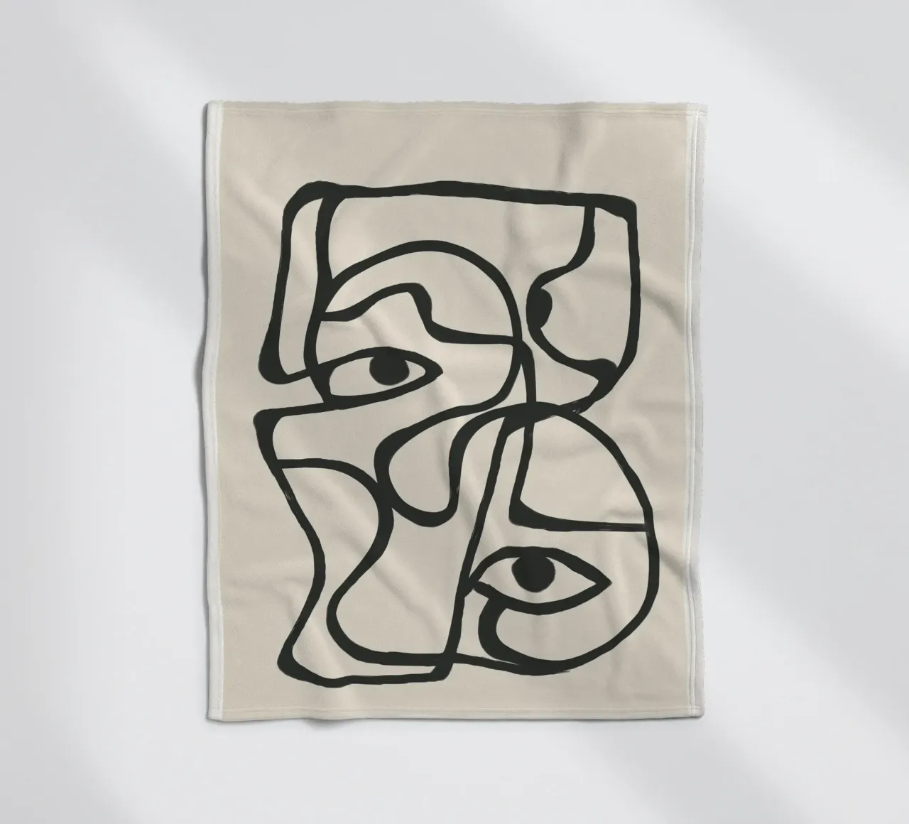 Minimal Abstract Art 8 coperta in pile da Nadjaa