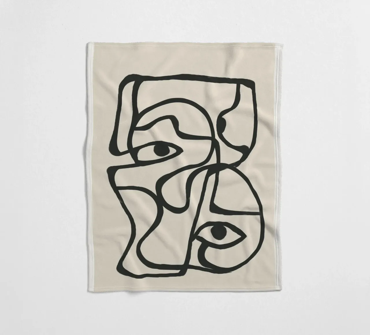 Minimal Abstract Art 8 coperta in pile da Nadjaa