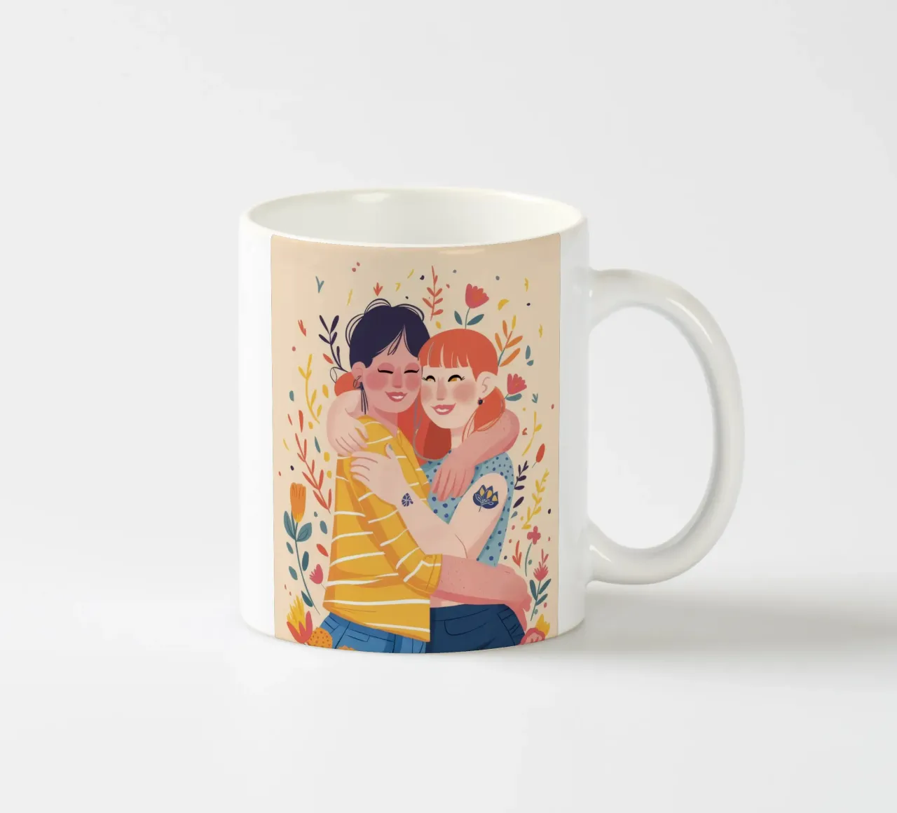 L'autunno abbraccia la gioia tazza in ceramica da Arcane Shade