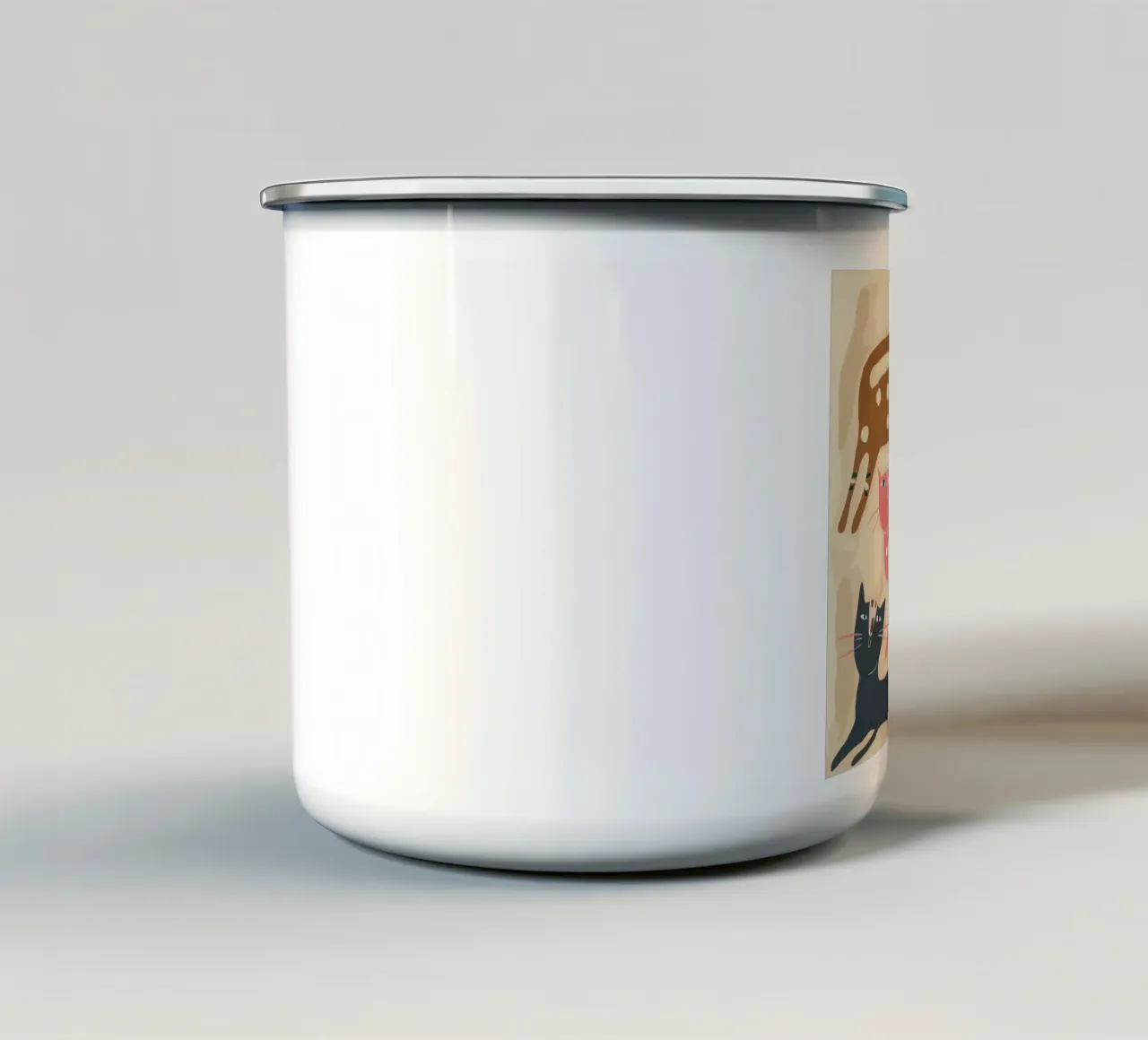 Foresta felina stravagante tazza in smalto da Arcane Shade