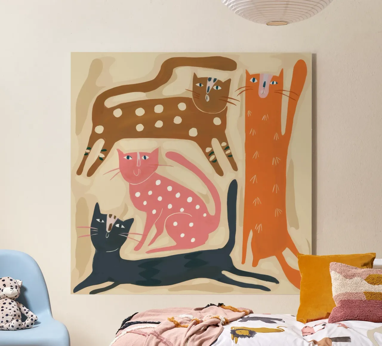 Whimsical Feline Forest acrylic glass by Arcane Shade
