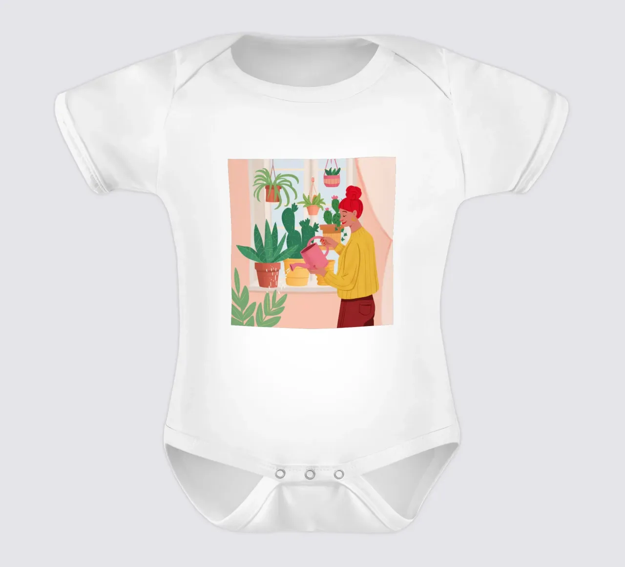 Indoor Jungle Ritual short-sleeve baby romper by Arcane Shade