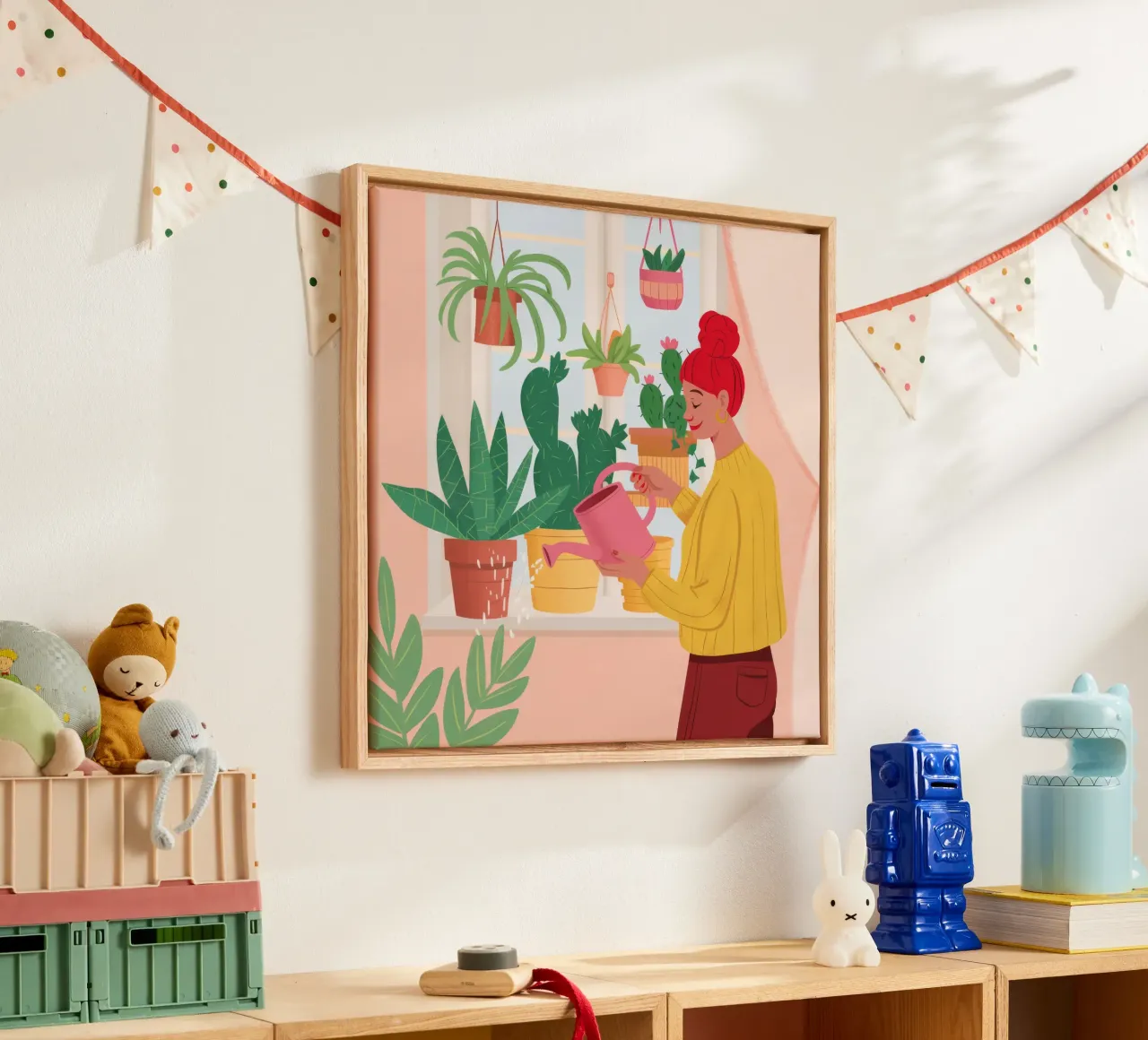 Indoor Jungle Ritual canvas with Floater frame by Arcane Shade