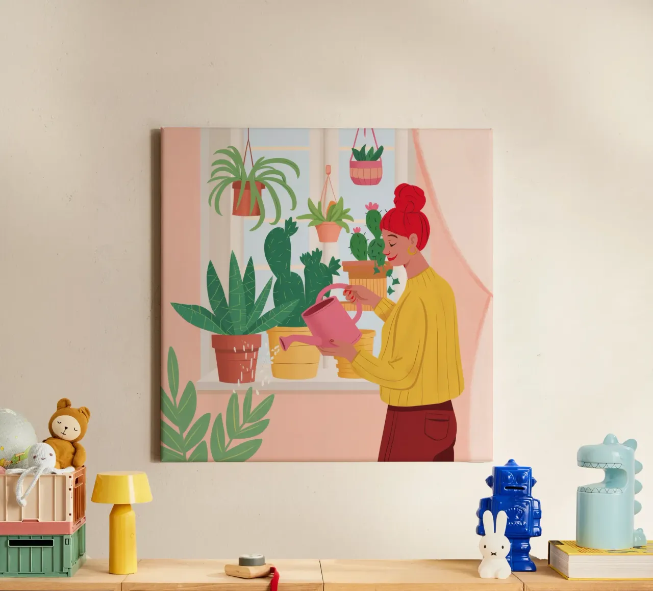 Indoor Jungle Ritual canvas with Floater frame by Arcane Shade