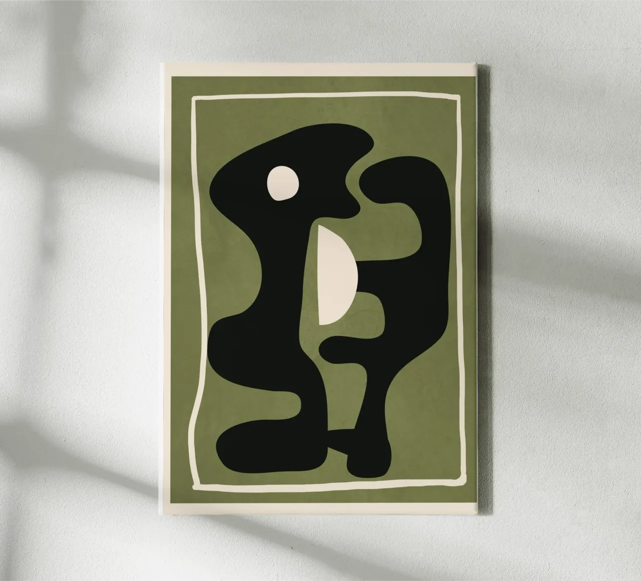 Modern Abstract Art 21 canvas met Baklijst van Flow Line