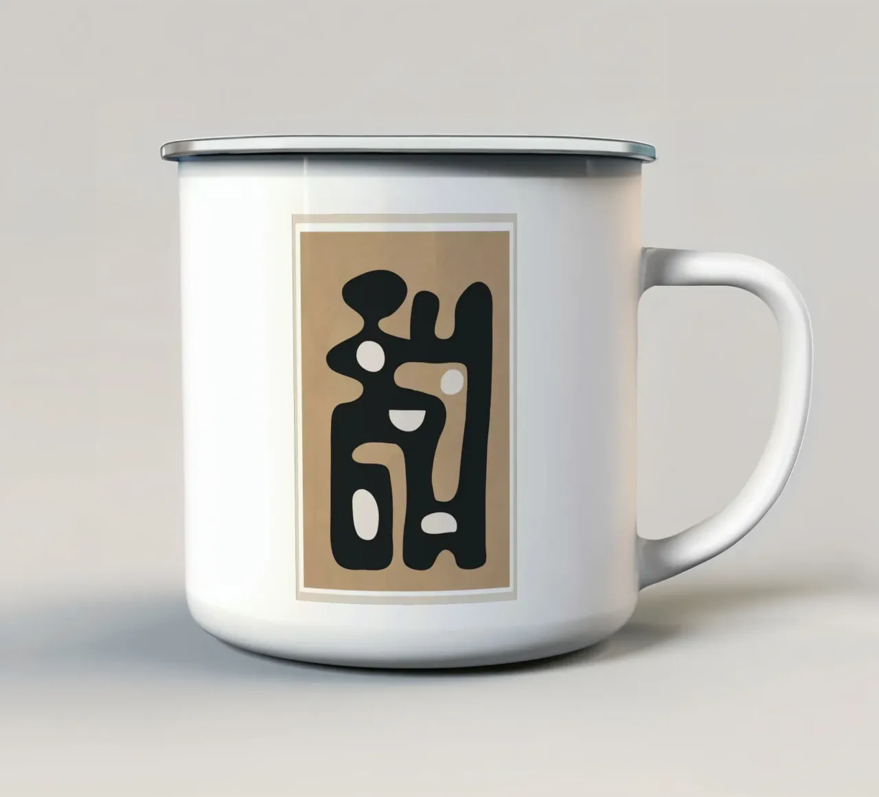 Modern Abstract Art 39 taza de esmalte de Flow Line