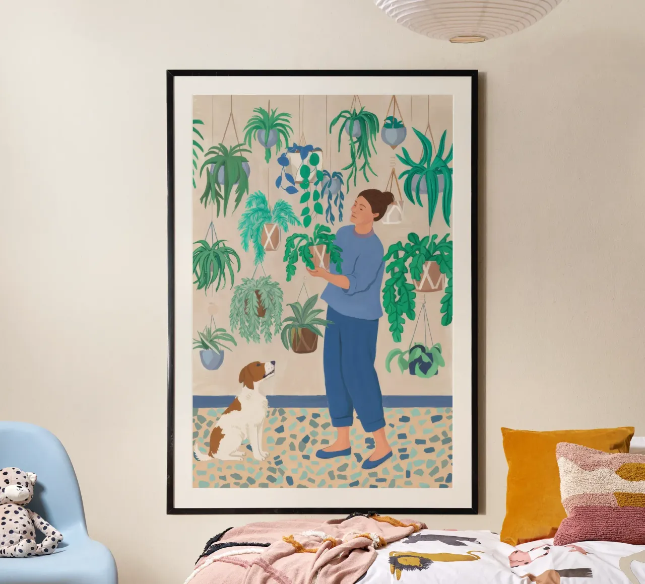 Blühende Verbindung Bloom Poster mit Holzrahmen von Arcane Shade