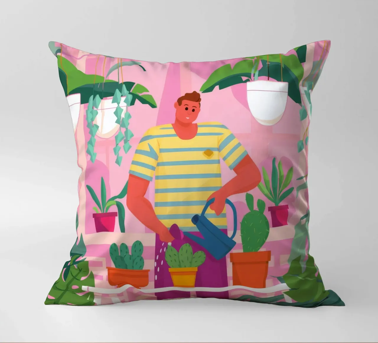 Luce botanica maschile cuscino da Arcane Shade