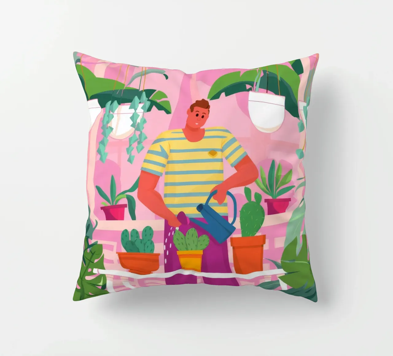 Luce botanica maschile cuscino da Arcane Shade