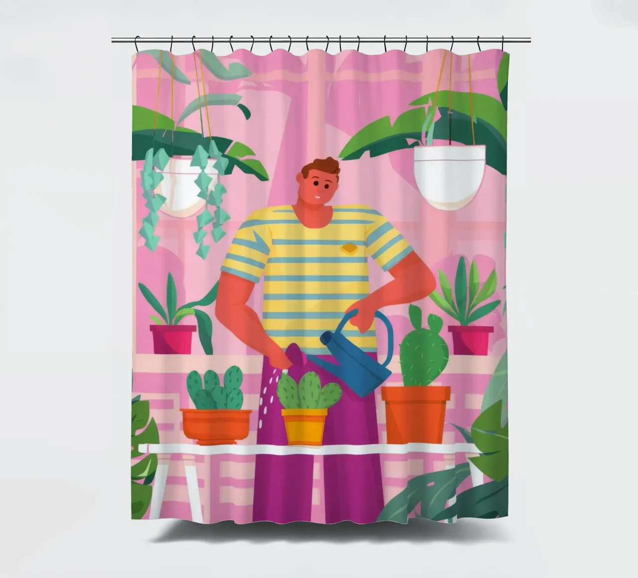 Mannelijk botanisch licht douchegordijn van Arcane Shade