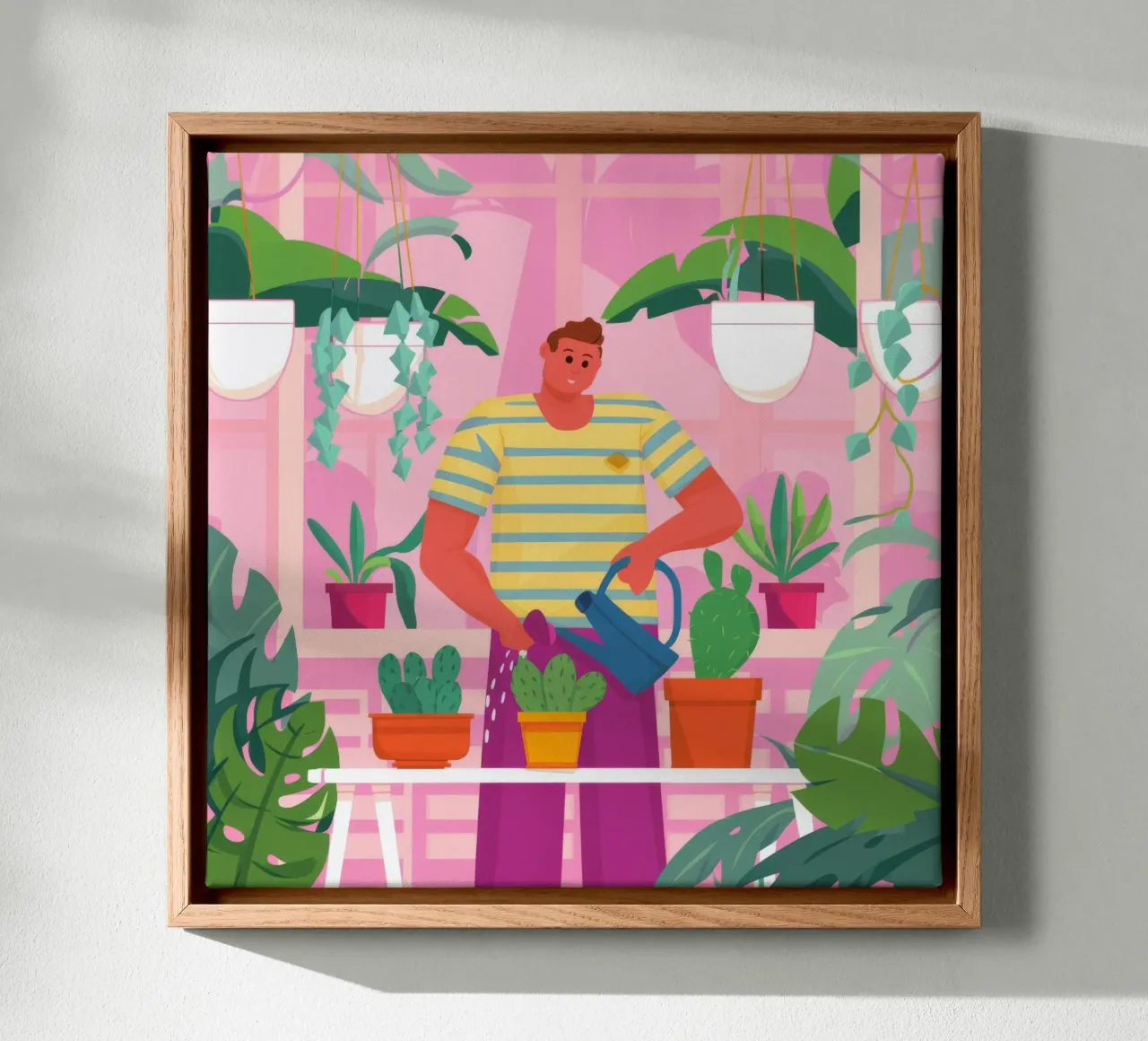 Mannelijk botanisch licht canvas van Arcane Shade