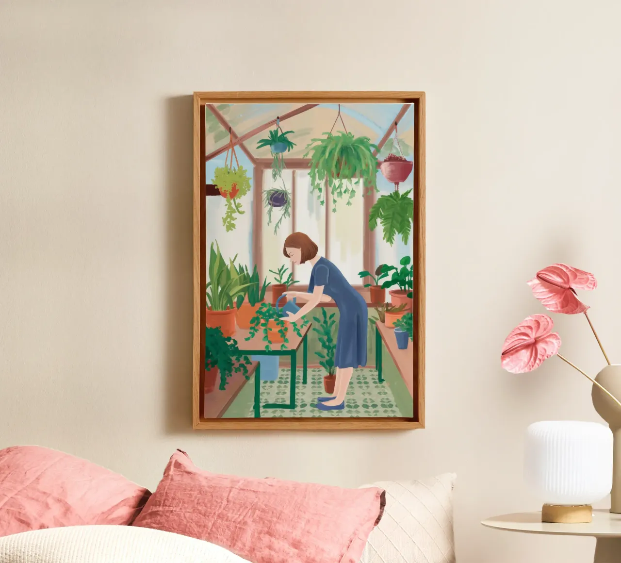 Greenhouse Morning Devotion canvas by Arcane Shade