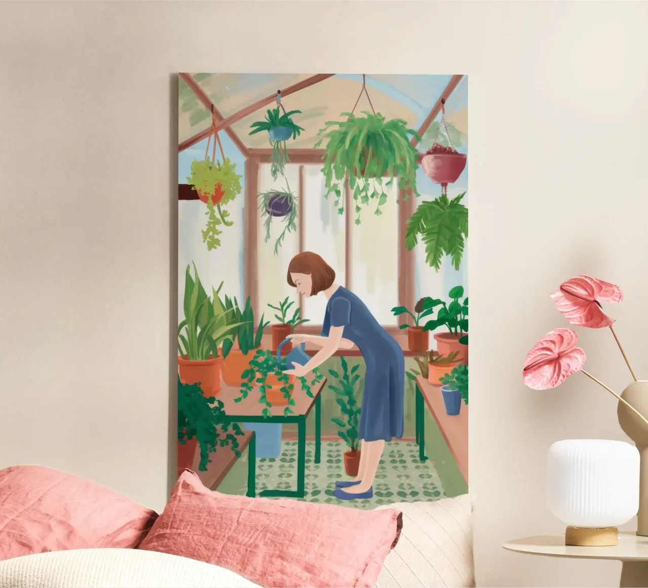 Greenhouse Morning Devotion canvas by Arcane Shade