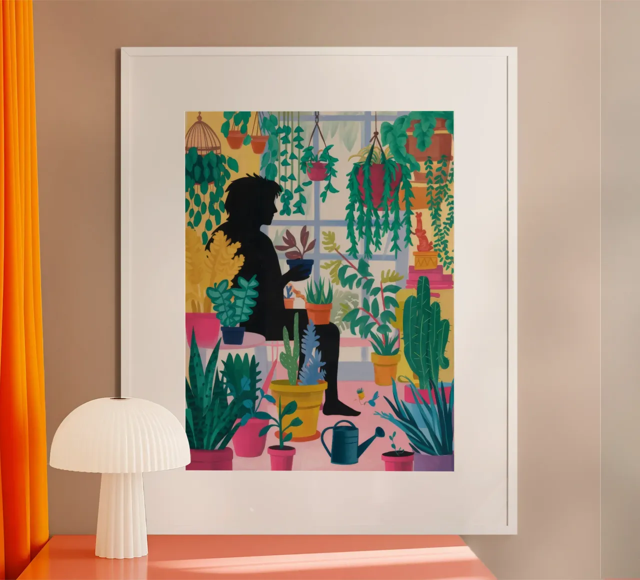 Santuario del Pensiero Verdeggiante poster con telaio in alluminio da Arcane Shade