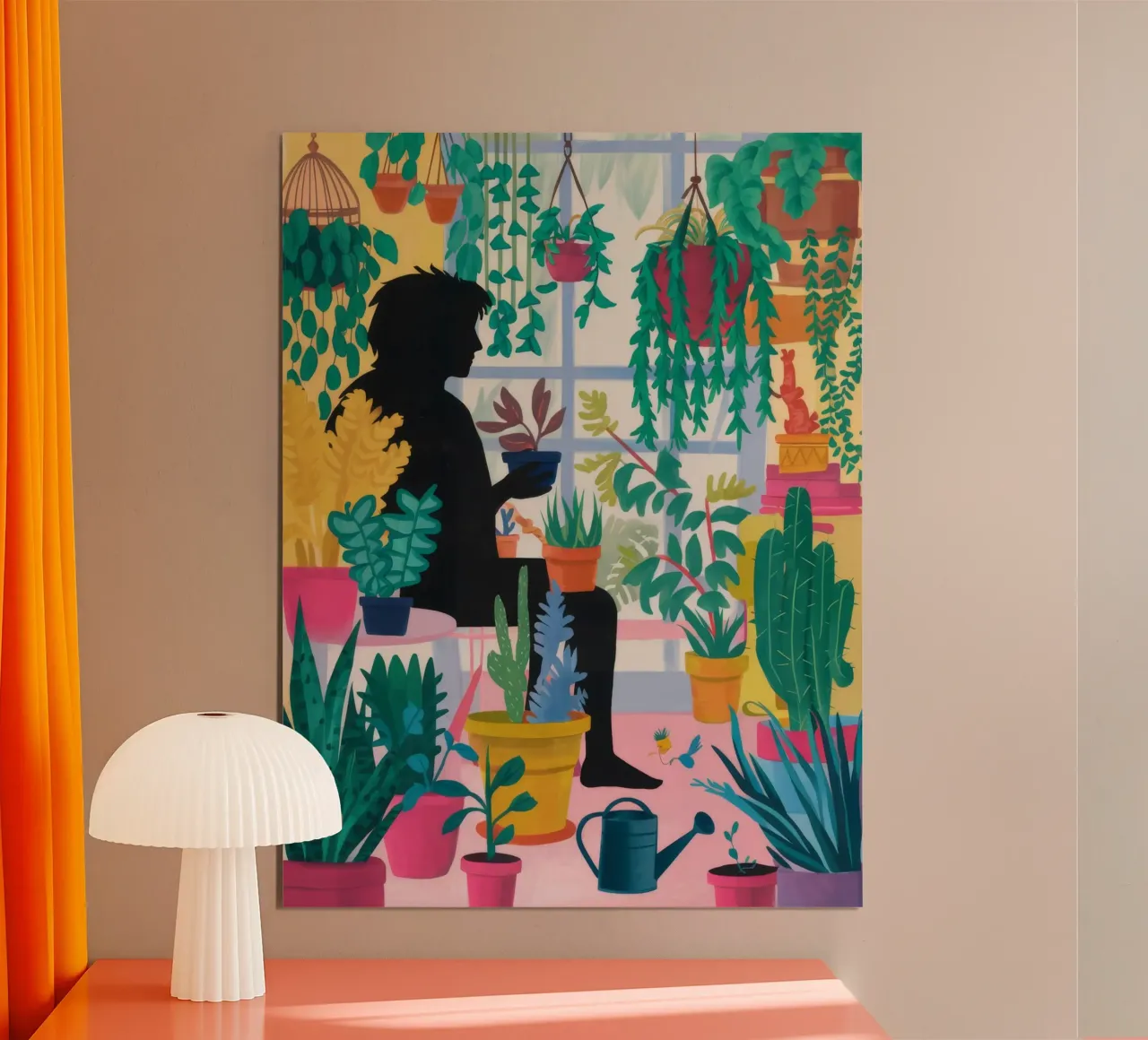Santuario del Pensiero Verdeggiante poster con telaio in alluminio da Arcane Shade