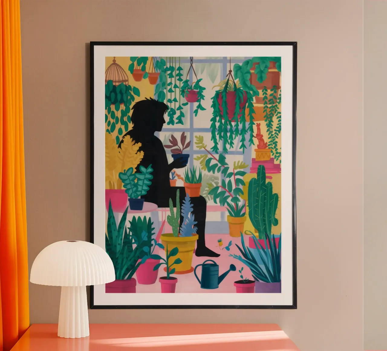 Santuario del Pensiero Verdeggiante poster con telaio in alluminio da Arcane Shade