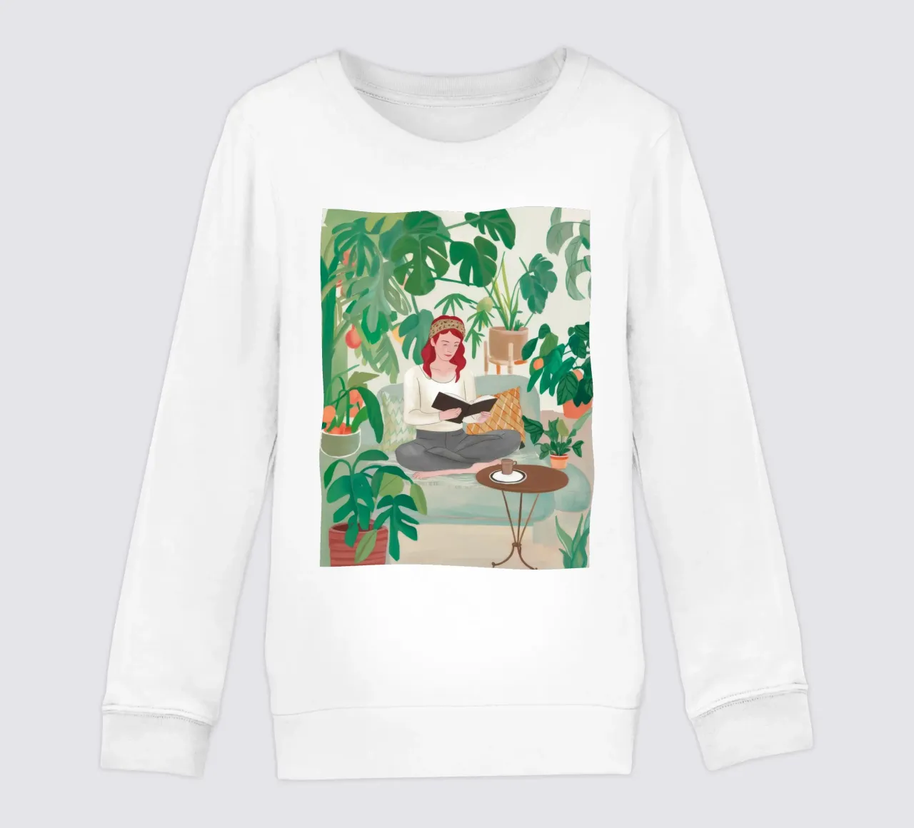 Literary Garden Tranquility kids sweatshirt by Arcane Shade