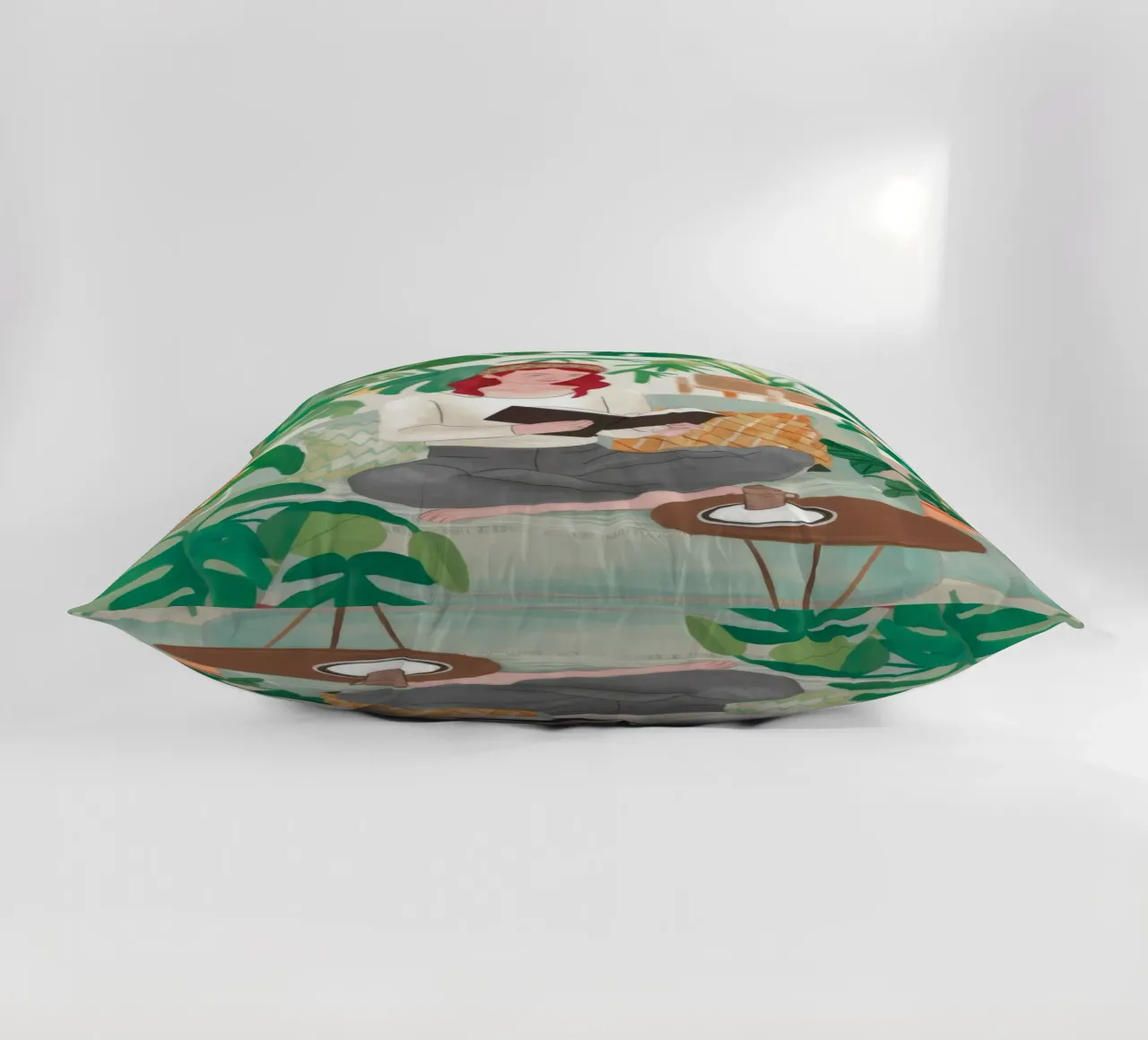 Literary Garden Tranquility decorative cushion by Arcane Shade