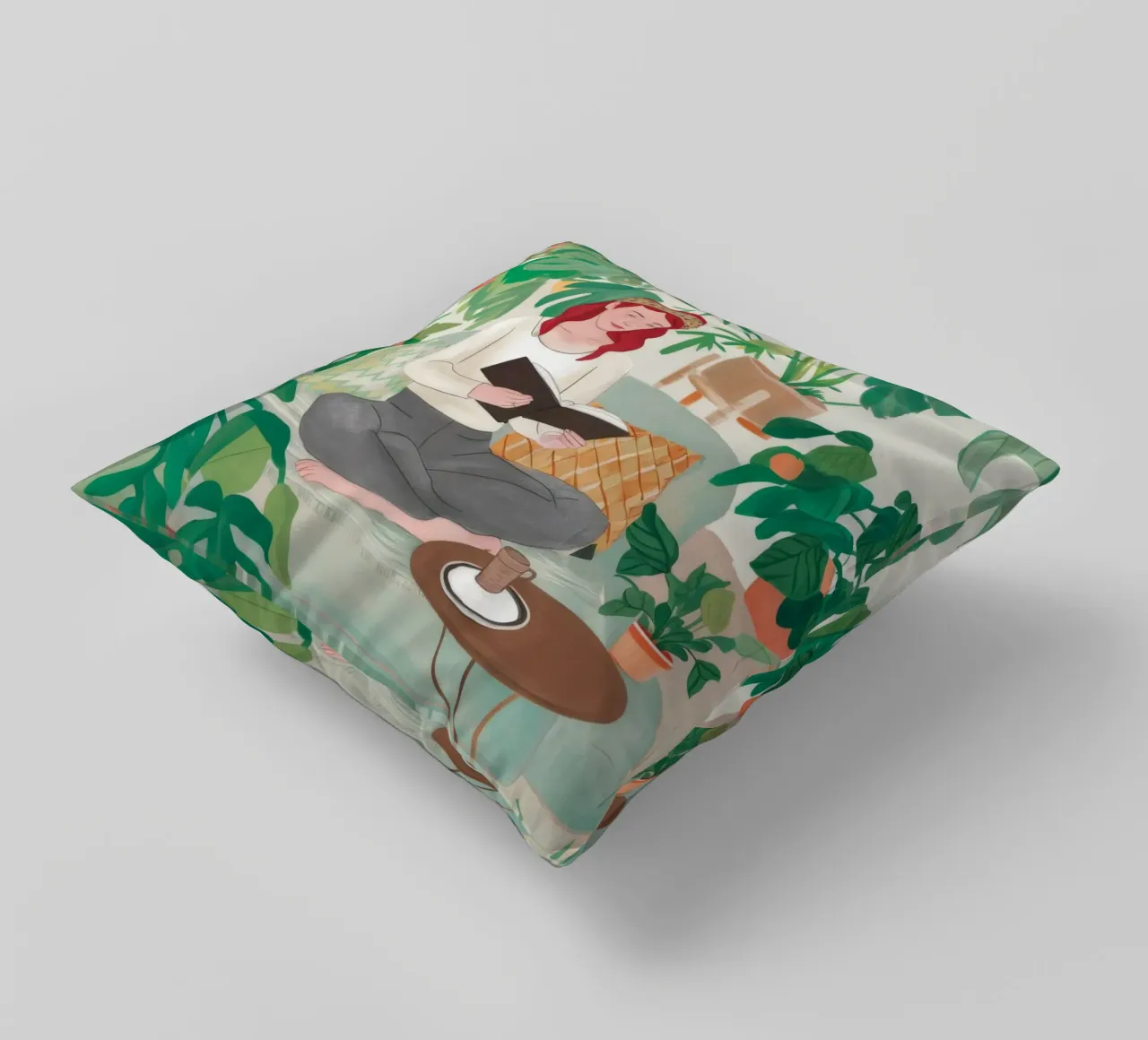 Literary Garden Tranquility decorative cushion by Arcane Shade