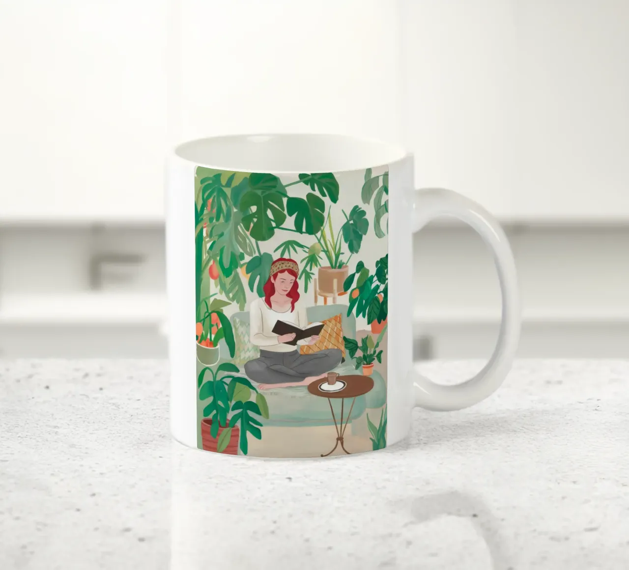 Literary Garden Tranquility ceramic mug by Arcane Shade
