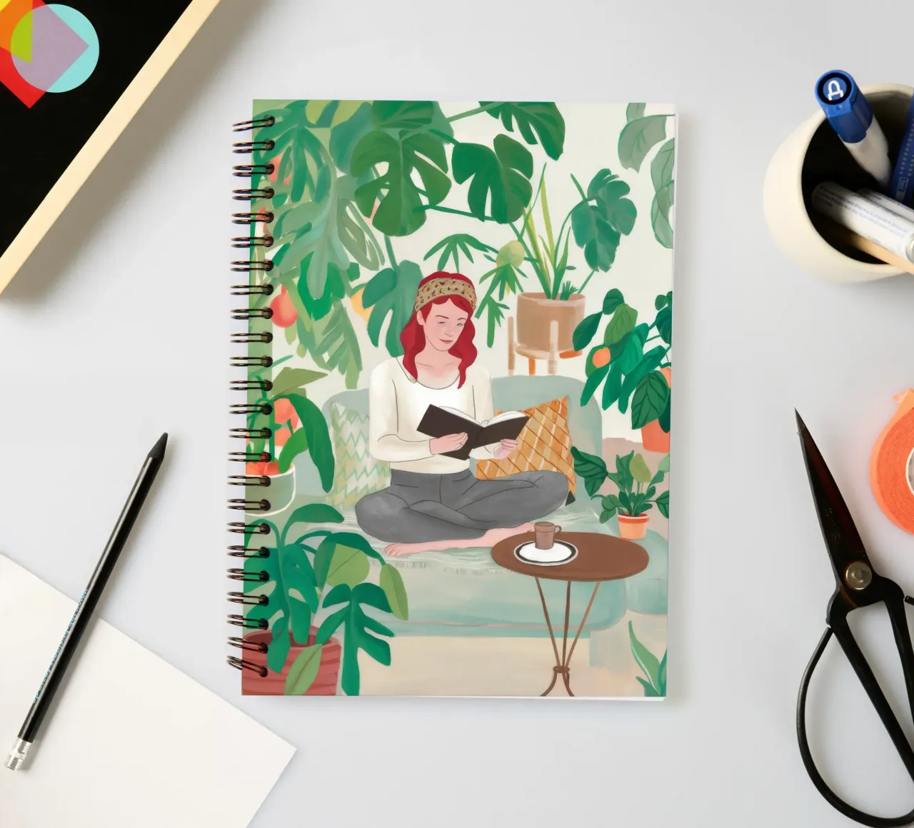 Literary Garden Tranquility spiral notebook by Arcane Shade