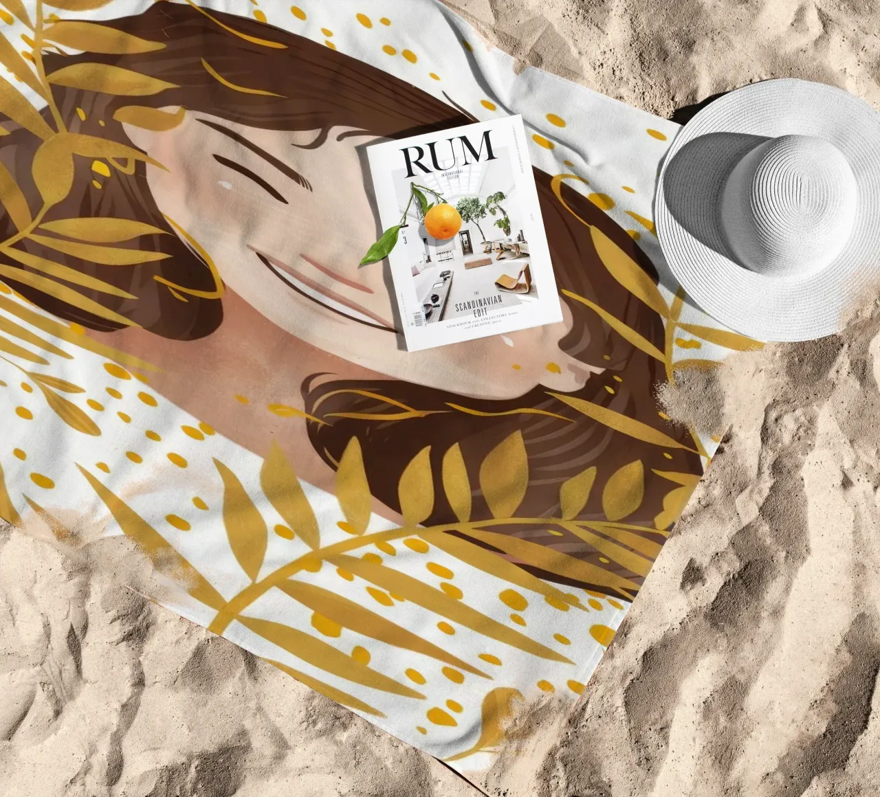 Risate a foglia d'oro telo mare da Arcane Shade